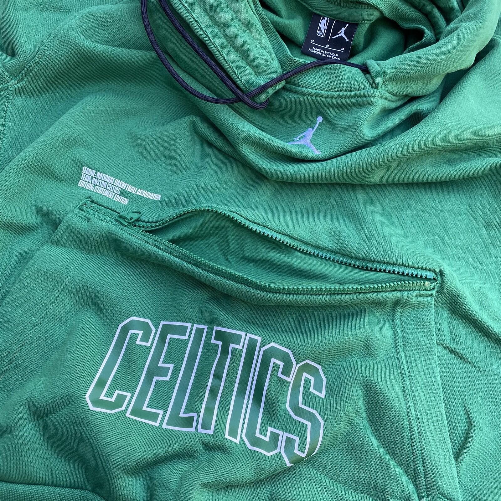 Nike Jordan NBA Boston Celtics Hoodie Men Size M Green Statement Size ONE SIZE - 6 Thumbnail