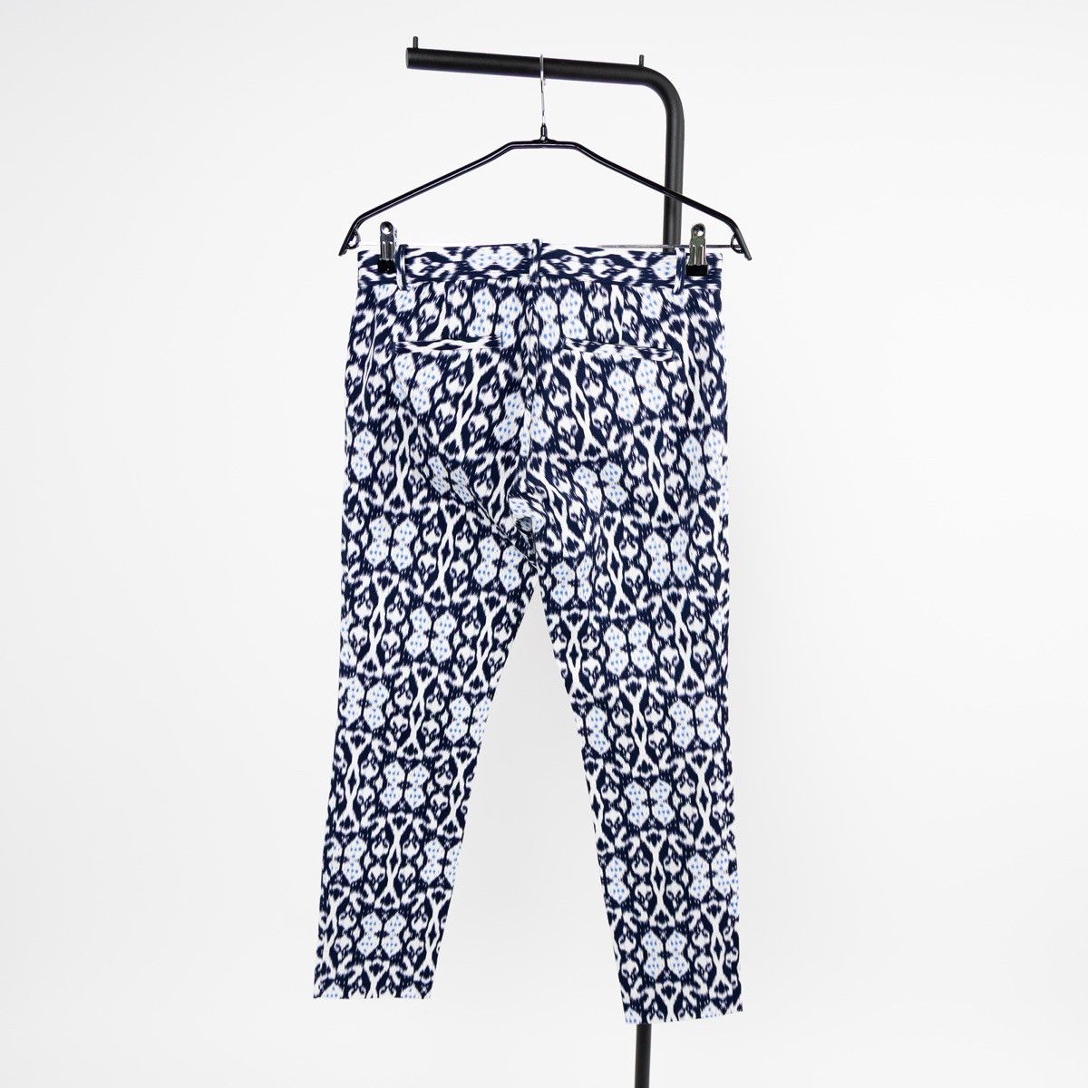 Gap GAP Womens Geometric Pattern Pants Blue White Slim Fit Size 28" / US 6 / IT 42 - 2 Thumbnail