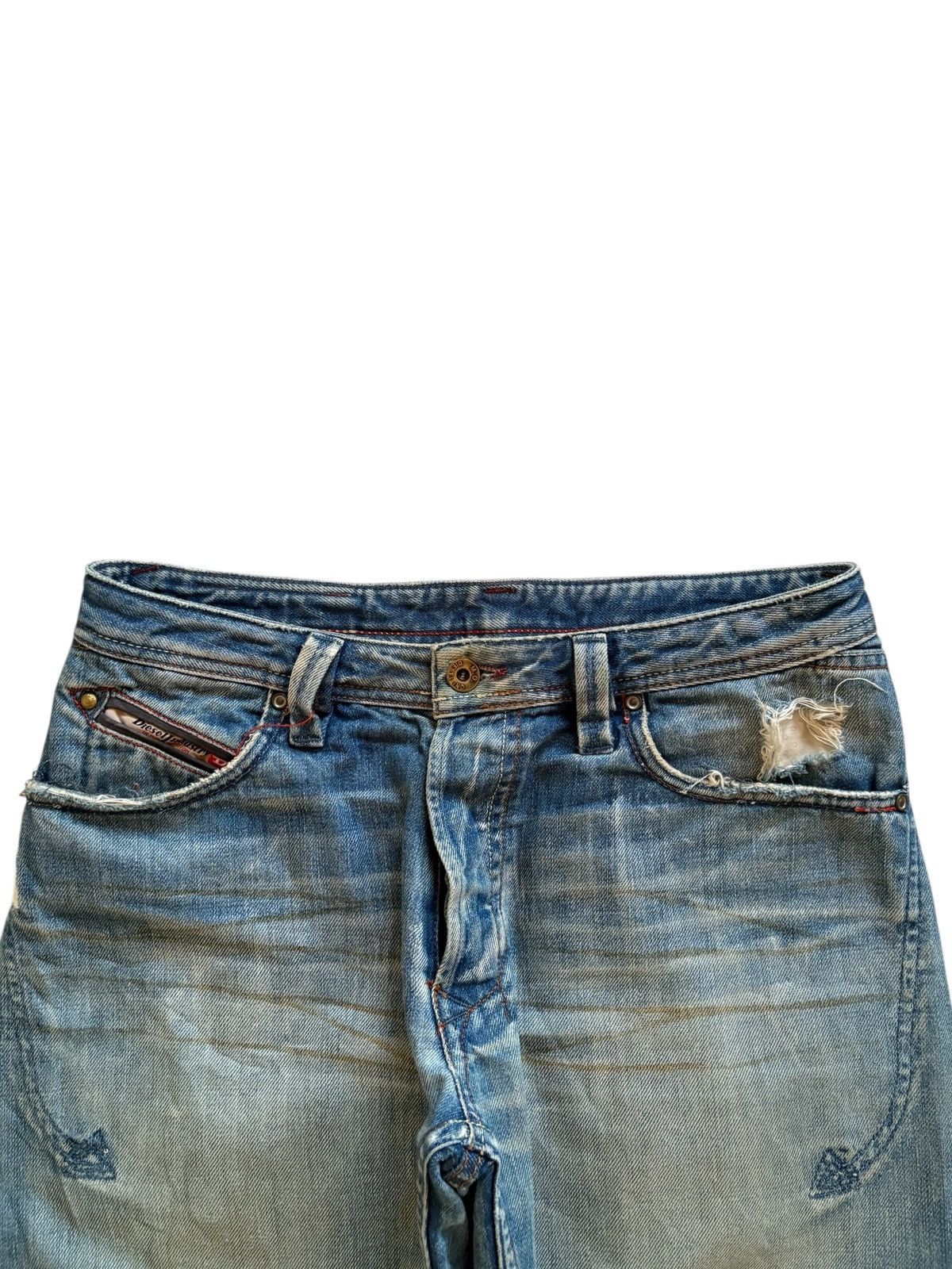 Diesel Vintage Italy Diesel Rusty Mud Wash Distress Rip Baggy Jean Size US 30 / EU 46 - 4 Thumbnail