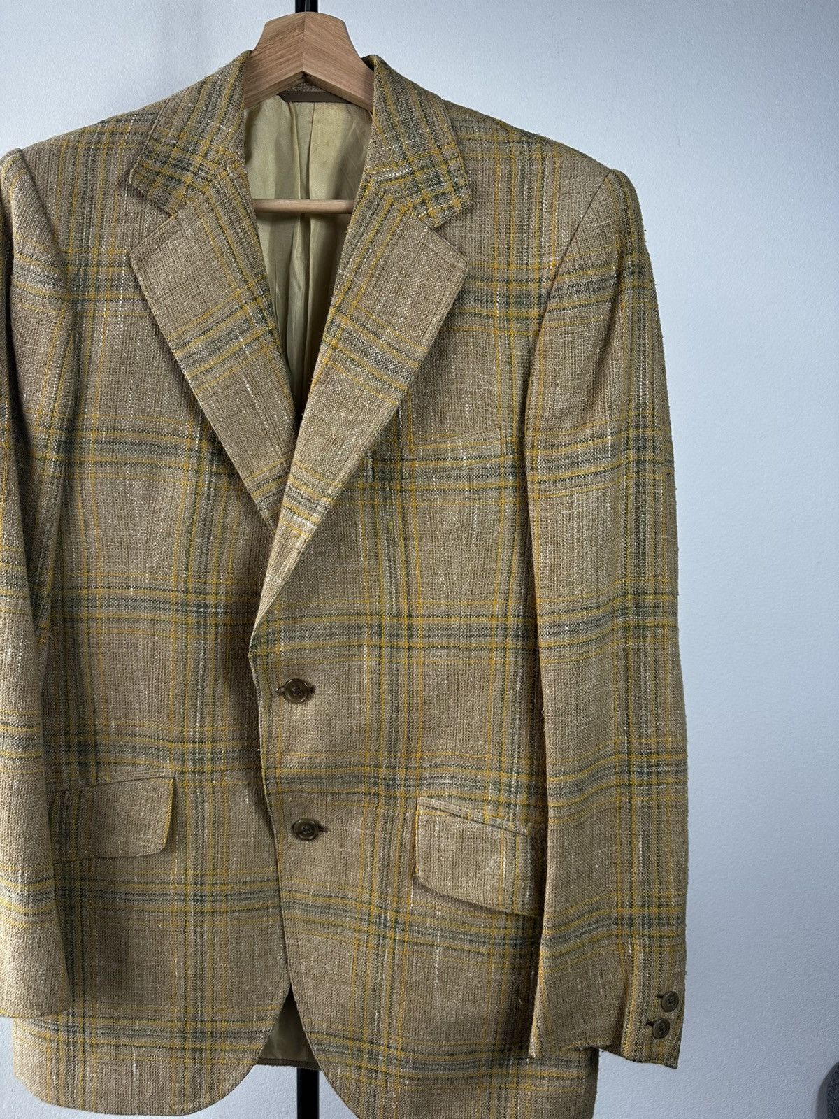 Burberry Vintage Burberrys’ Made in England Wool Jacket Mustard Size 38R - 2 Thumbnail