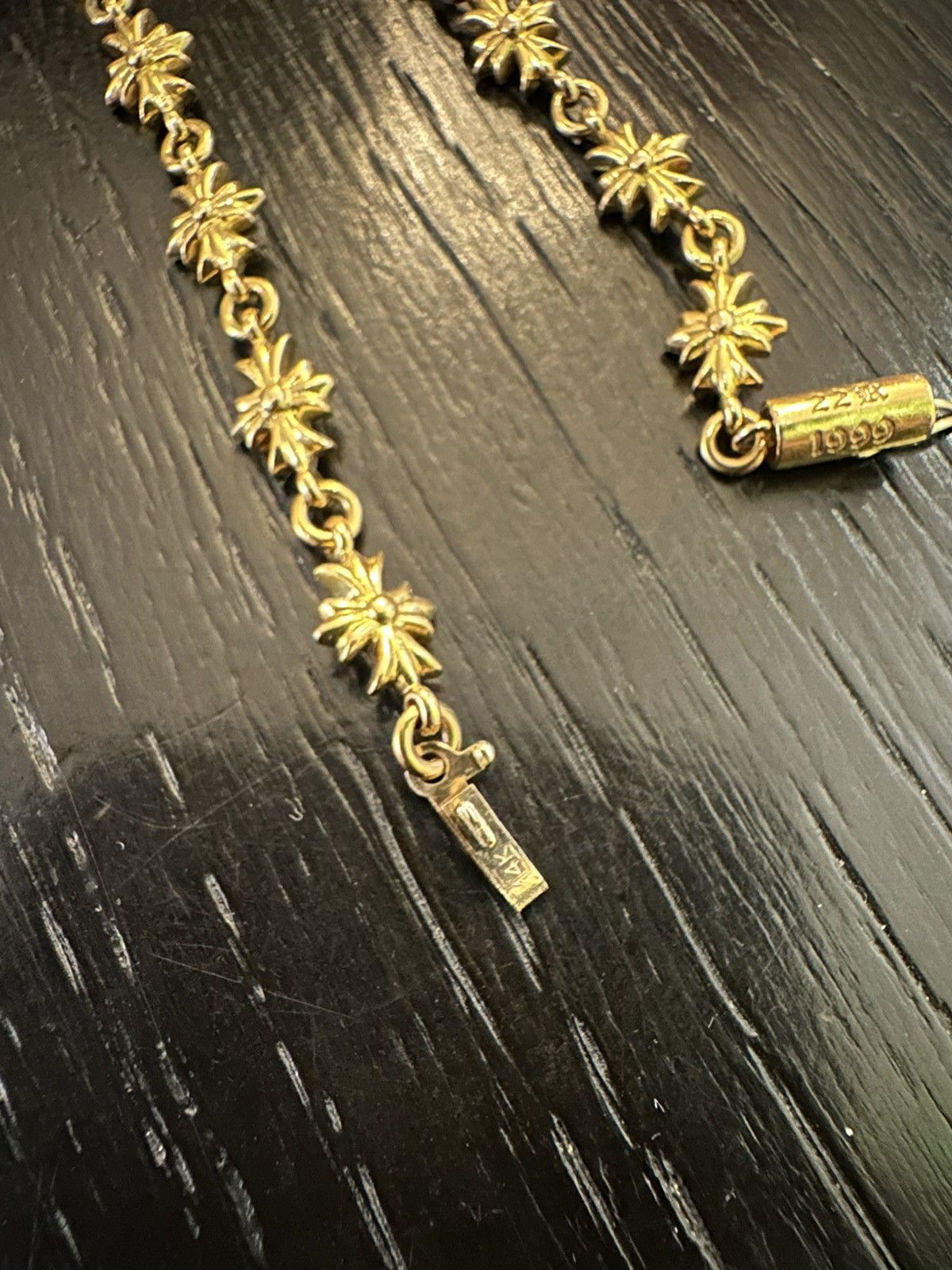 Chrome Hearts CHROME HEARTS 22K GOLD TINY E BRACELET Size ONE SIZE - 4 Thumbnail