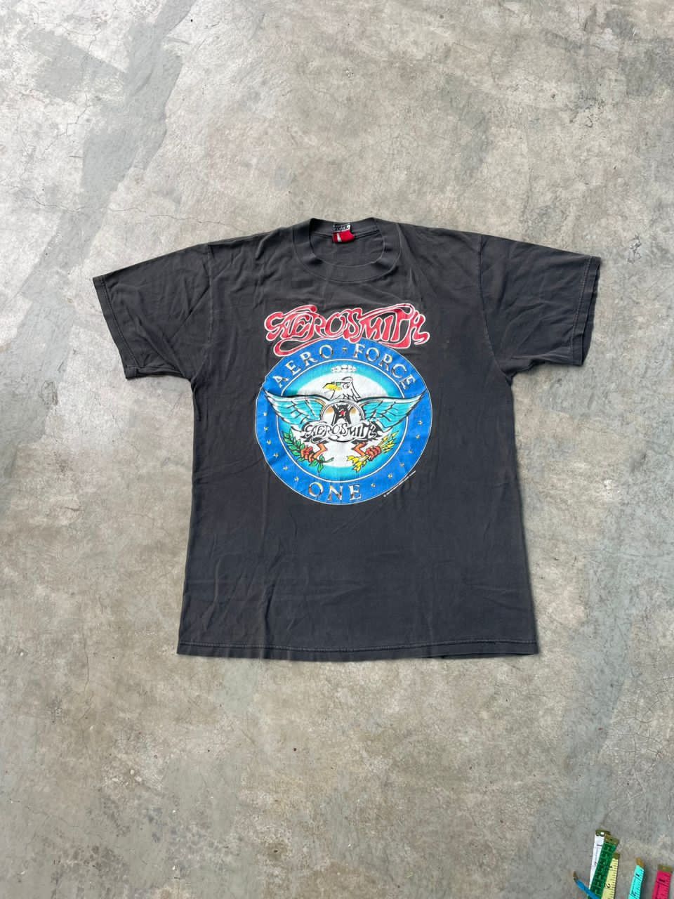 Aerosmith Vintage 90s Aerosmith Aero Force One Band Tees Size US L / EU 52-54 / 3 - 1 Thumbnail