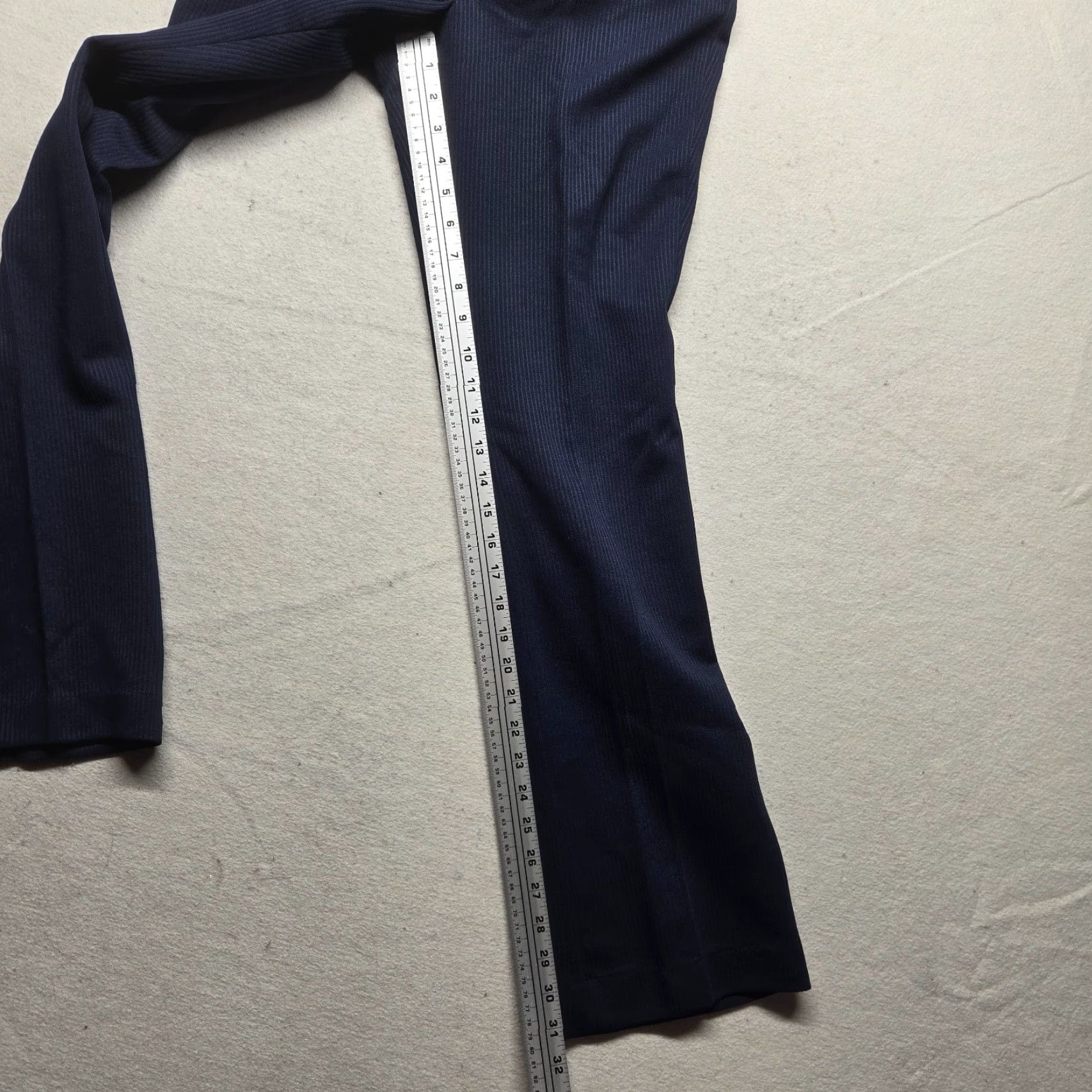 Wrangler VINTAGE Mr. Wrangler Blue Knit Flare Cuffed Plaid Pants 29 x 32 Mens 70s Polyester Vintage Pants Blue Wrangler 29 32 Men’s Size US 29 - 7 Thumbnail