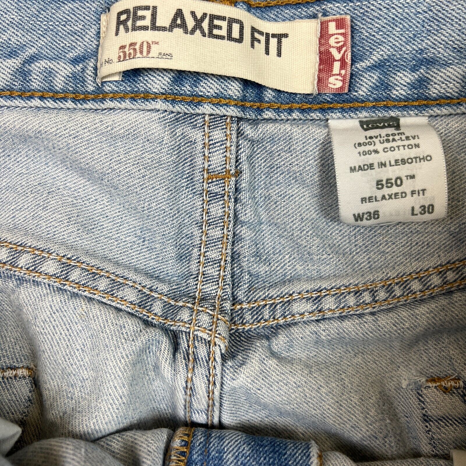 Levi's Levi's 550 Jeans 36x30 Relaxed Fit Straight Leg Baggy Denim Size US 36 / EU 52 - 13 Thumbnail