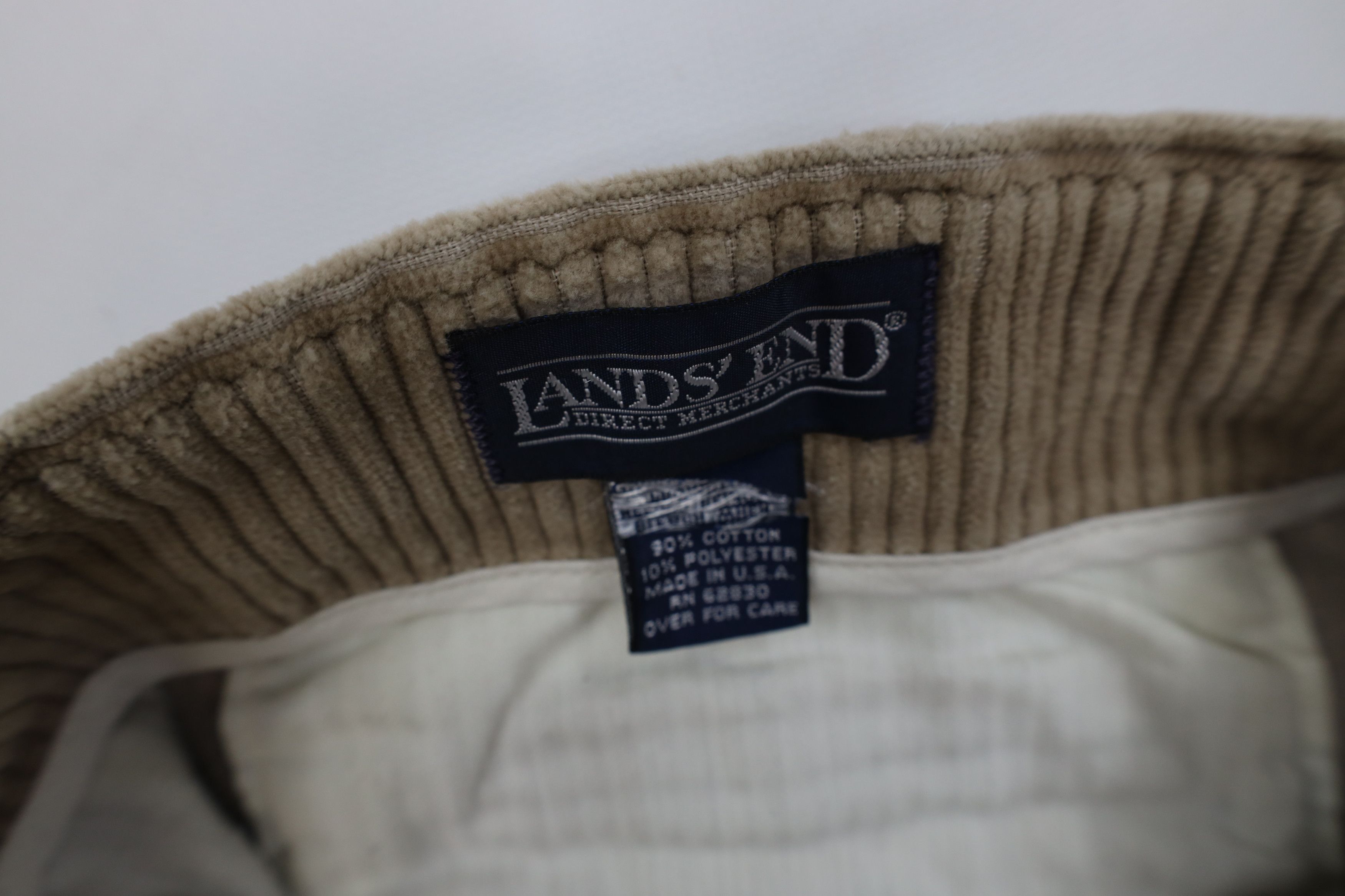 Lands' End Vintage 80s Lands End Wide Leg Corduroy Chino Pants USA Size US 34 / EU 50 - 11 Thumbnail