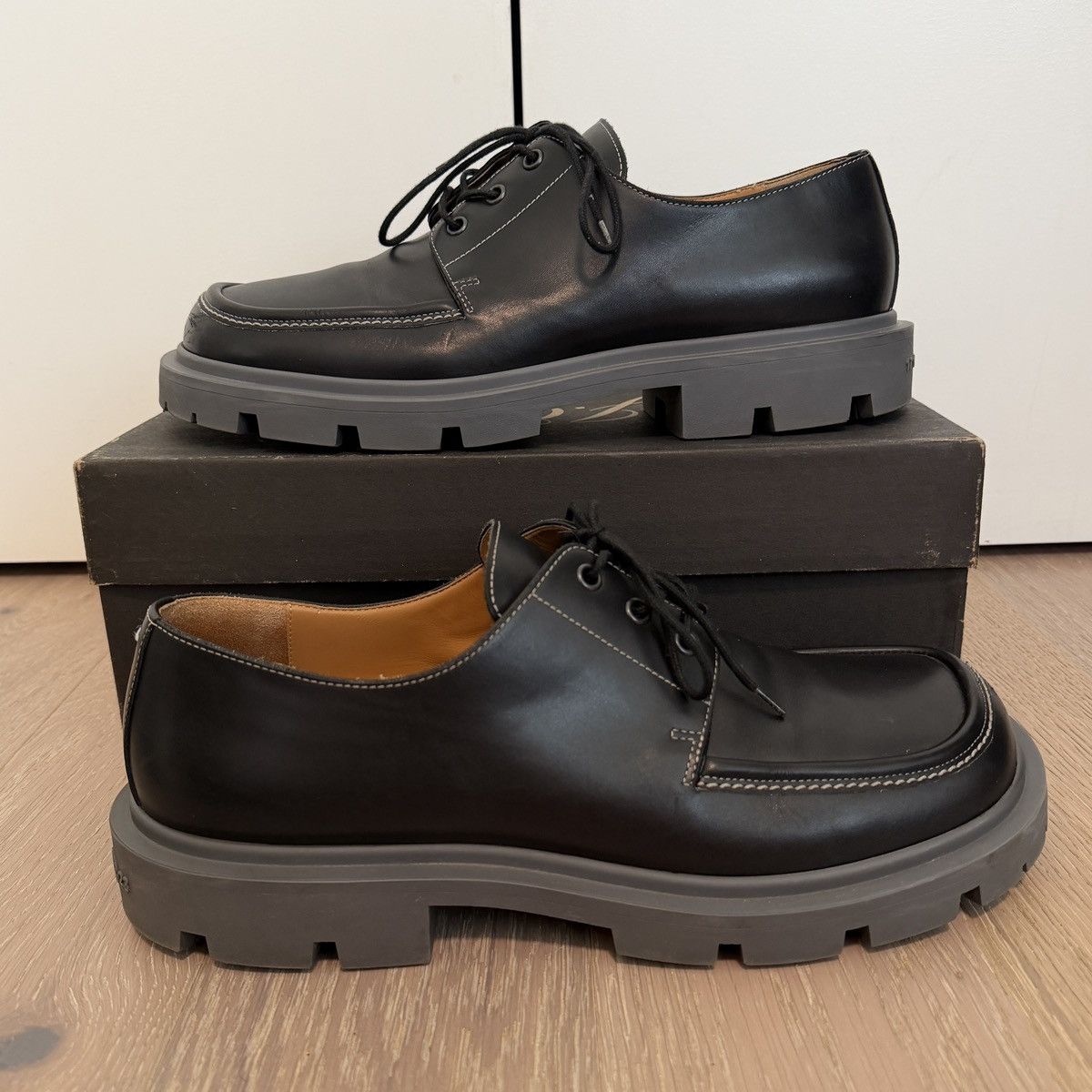 Maison Margiela Maison Margiela Ivy Leather Square Toe Derby - 45 Size US 12 / EU 45 - 5 Thumbnail