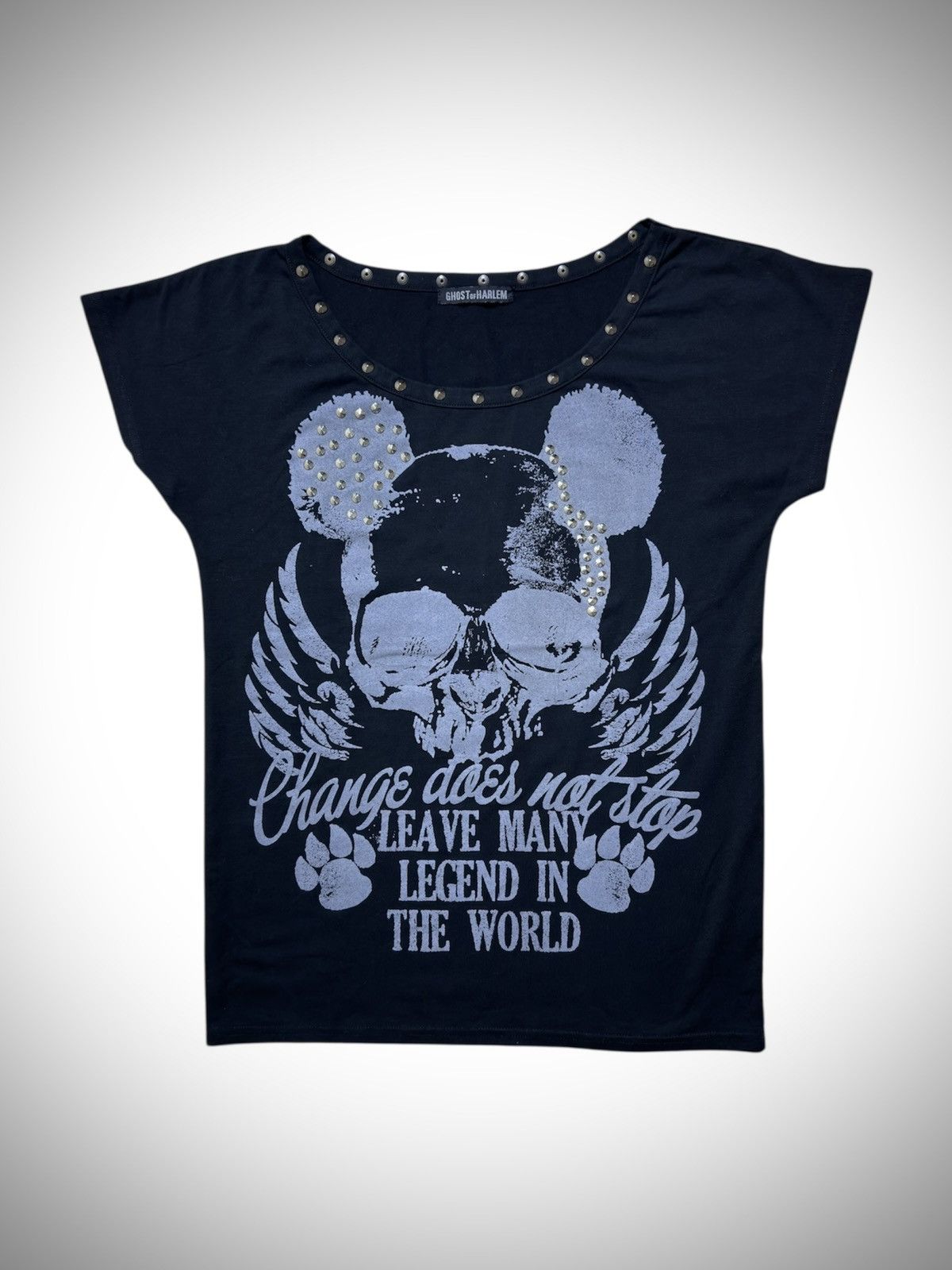 Japanese Brand Ghost of Harlem Y2K Skull Bear T-Shirt Size S / US 4 / IT 40 - 1 Thumbnail