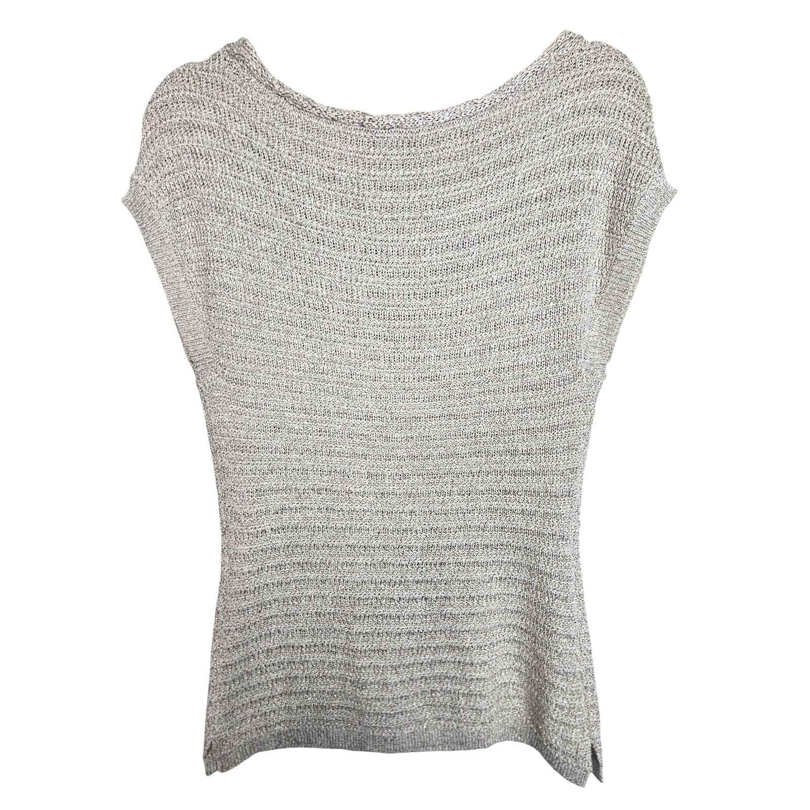 White House Black Market White House Black Market Metallic Knit Pullover Sweater XS Size XS / US 0-2 / IT 36-38 - 1 Thumbnail