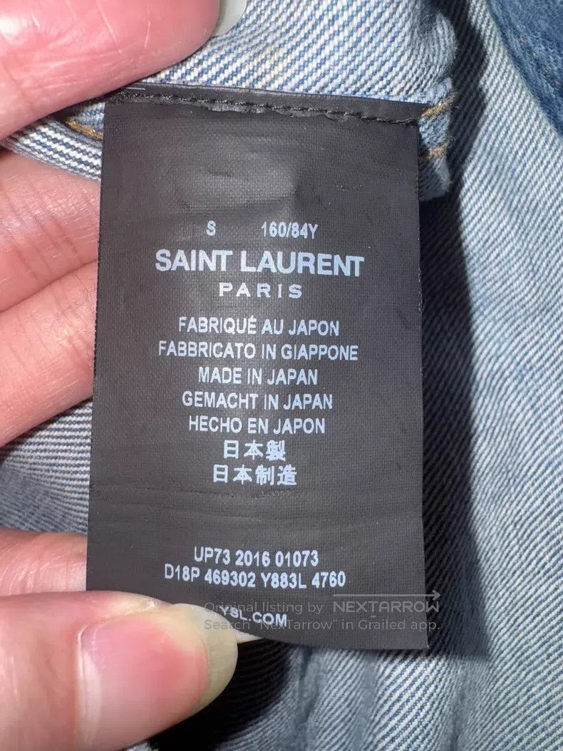 Saint Laurent Paris Saint Laurent Paris Light Blue Water Ripple Gradient Medal Size US S / EU 44-46 / 1 - 7 Thumbnail