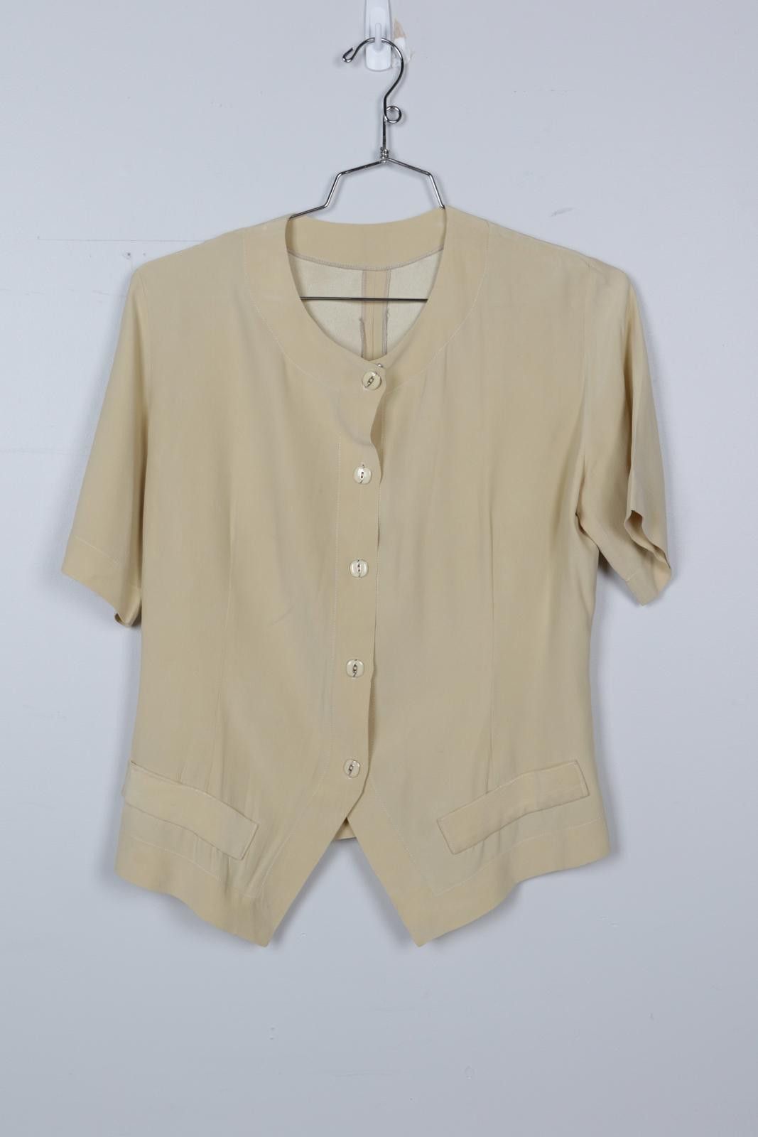 Vintage 40's Short Sleeve Blouse Size M / US 6-8 / IT 42-44 - 1 Thumbnail