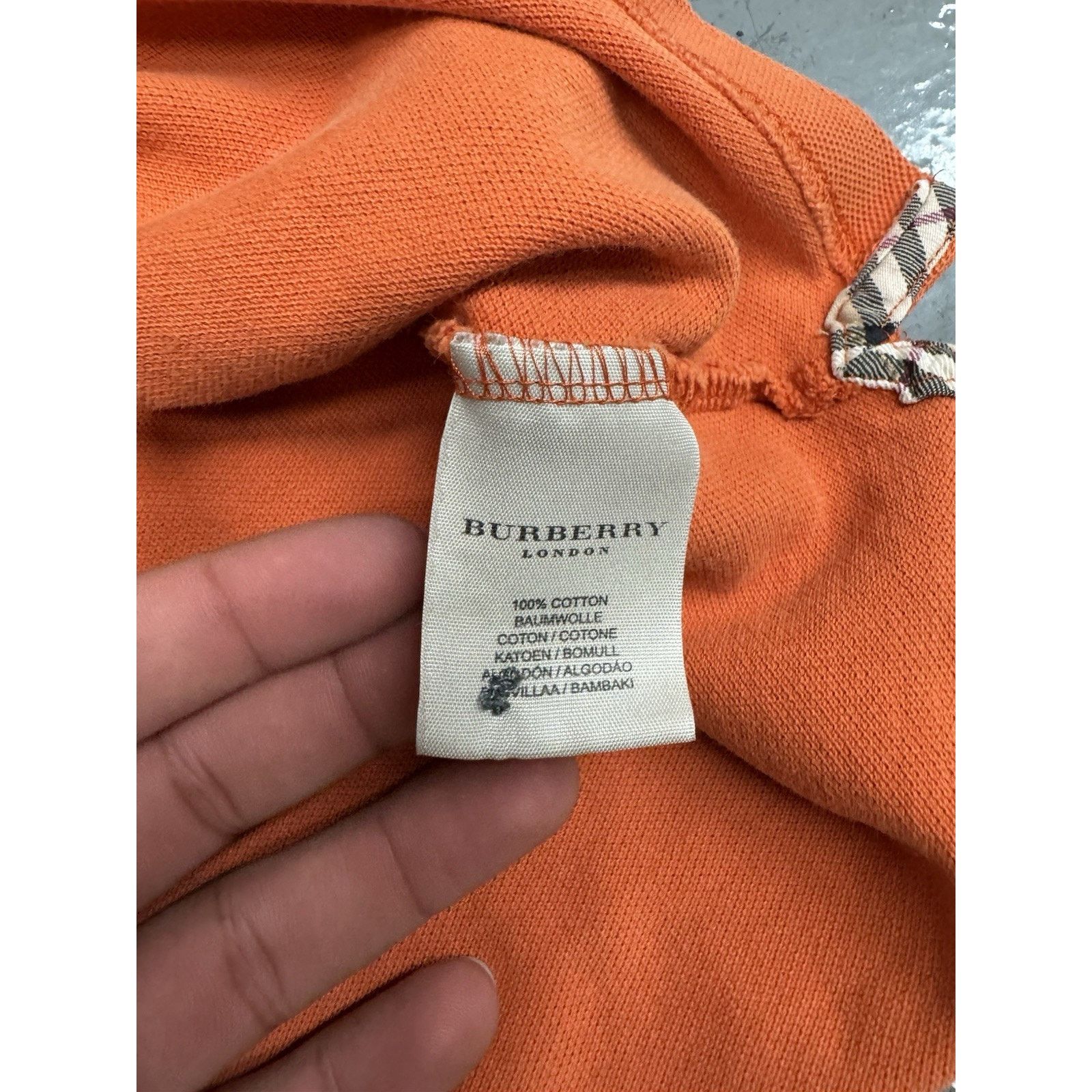 Burberry BURBERRY LONDON Size Large Orange 100% Cotton Nova Check Size US L / EU 52-54 / 3 - 4 Thumbnail