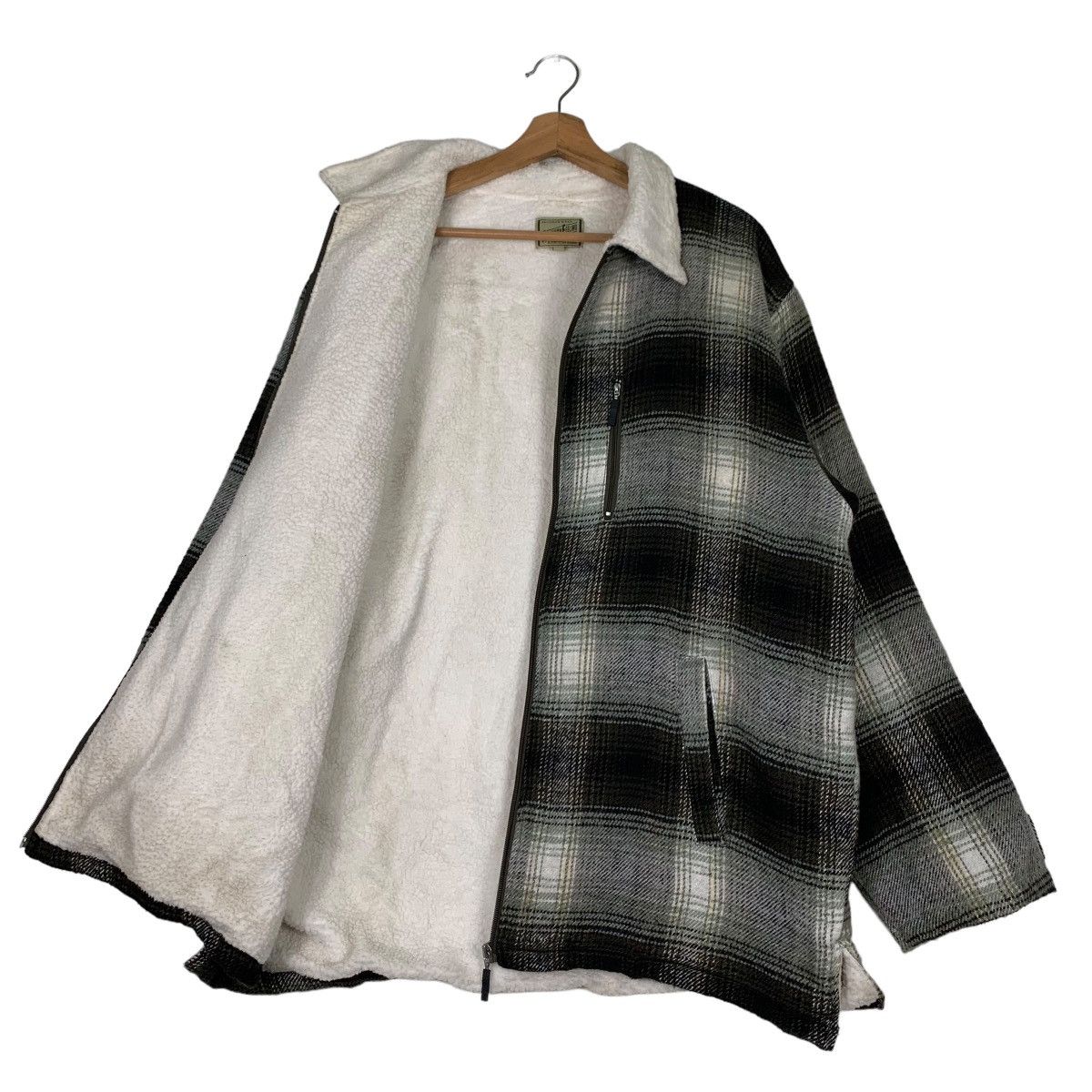 Japanese Brand AMERICAN FEELING Shadow Plaid Sherpa Jacket #0411-C19 Size US L / EU 52-54 / 3 - 9 Thumbnail