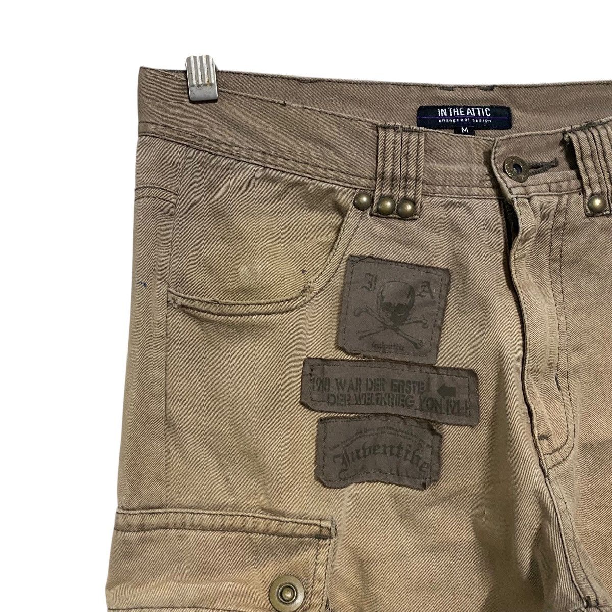 Japanese Brand IN THE ATTIC Sunfaded Holster Cargo Pants Flare Patches Size US 30 / EU 46 - 3 Thumbnail
