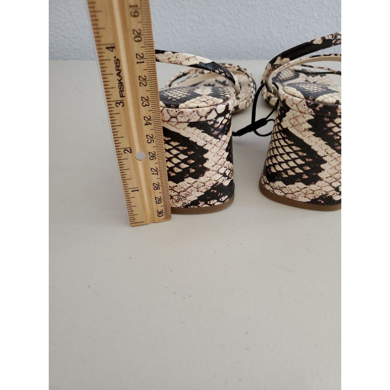 Zara Zara Sandals Women 8 EUR 39 Snake Print Square Toe Block Size US 8 / IT 38 - 5 Thumbnail