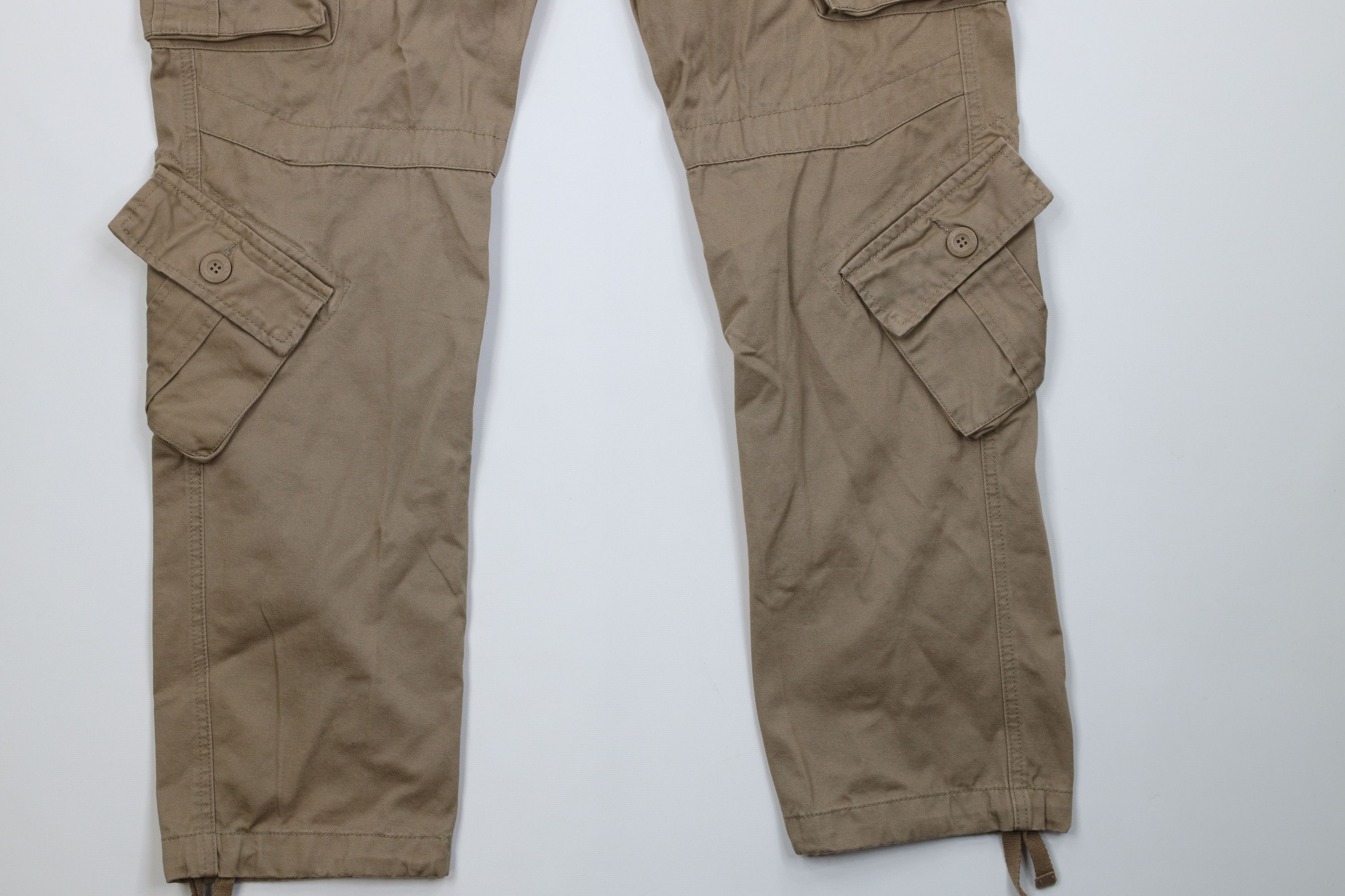 Vintage 90s Y2K Streetwear Baggy Relaxed Cargo Pants Beige