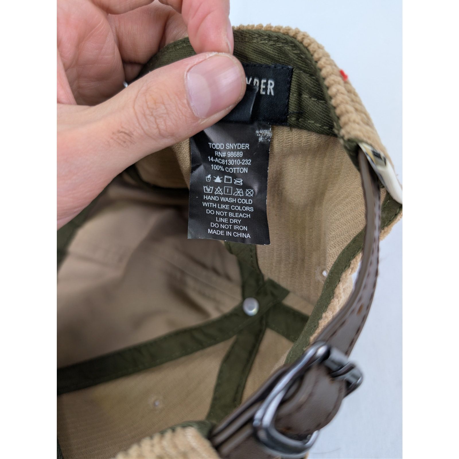 Todd Snyder o1rshd1 CC20 Size: OS / Corduroy baseball cap / hat in Brown Size ONE SIZE - 11 Thumbnail