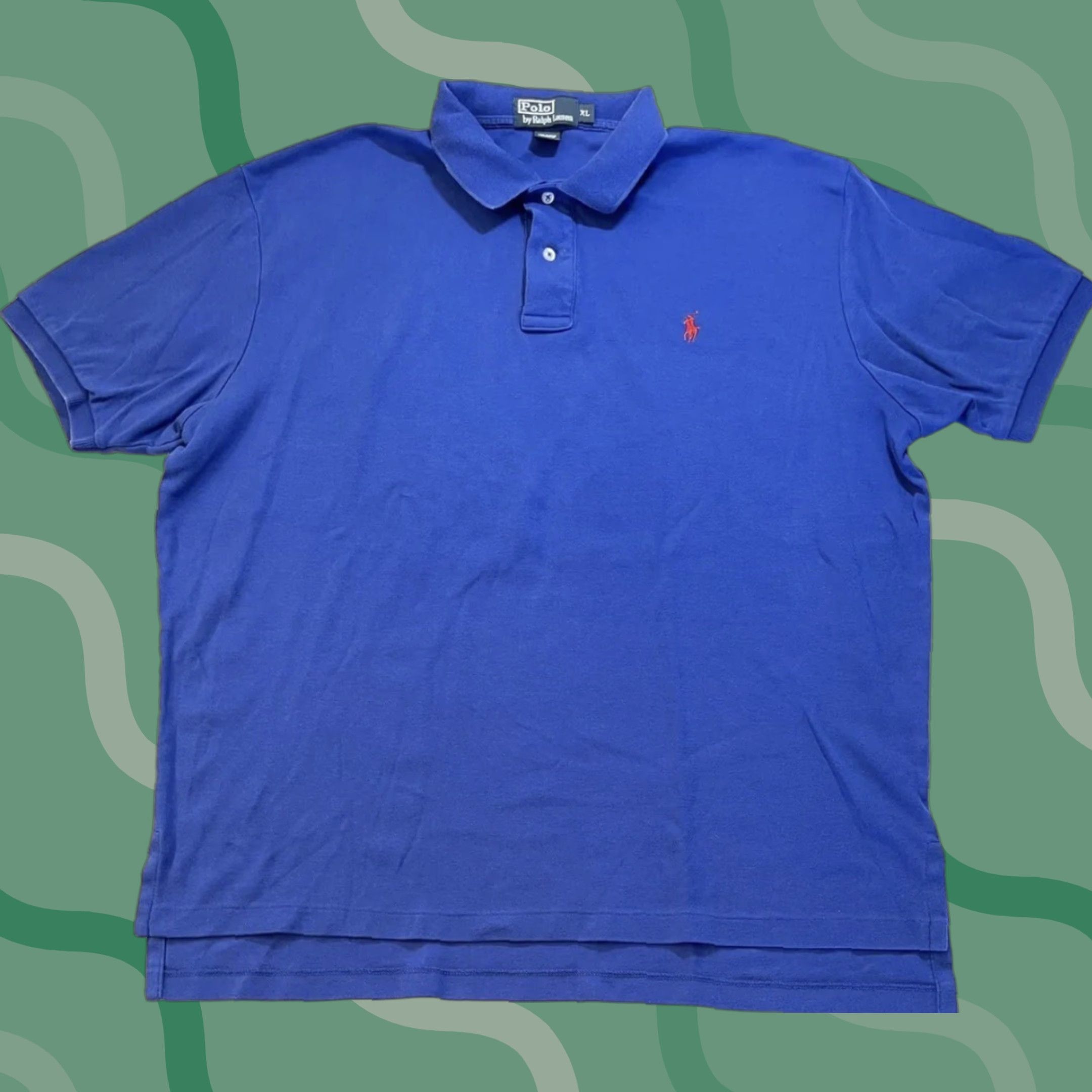 Polo Ralph Lauren VINTAGE Polo Ralph Lauren Shirt XL Mens Polo Golf Blue 100% Cotton Short Sleeve Regular Size US XL / EU 56 / 4 - 1 Thumbnail