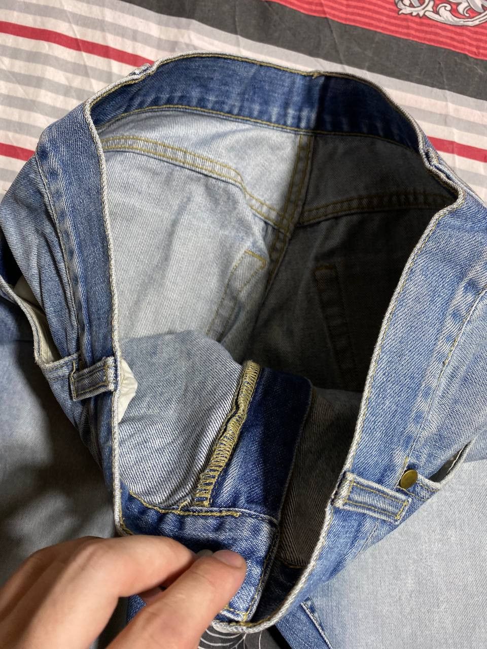 Japanese Brand Crazy Crash Dirty Baggy Faded Jean Japan Avant Garde Style Size US 32 / EU 48 - 15 Thumbnail