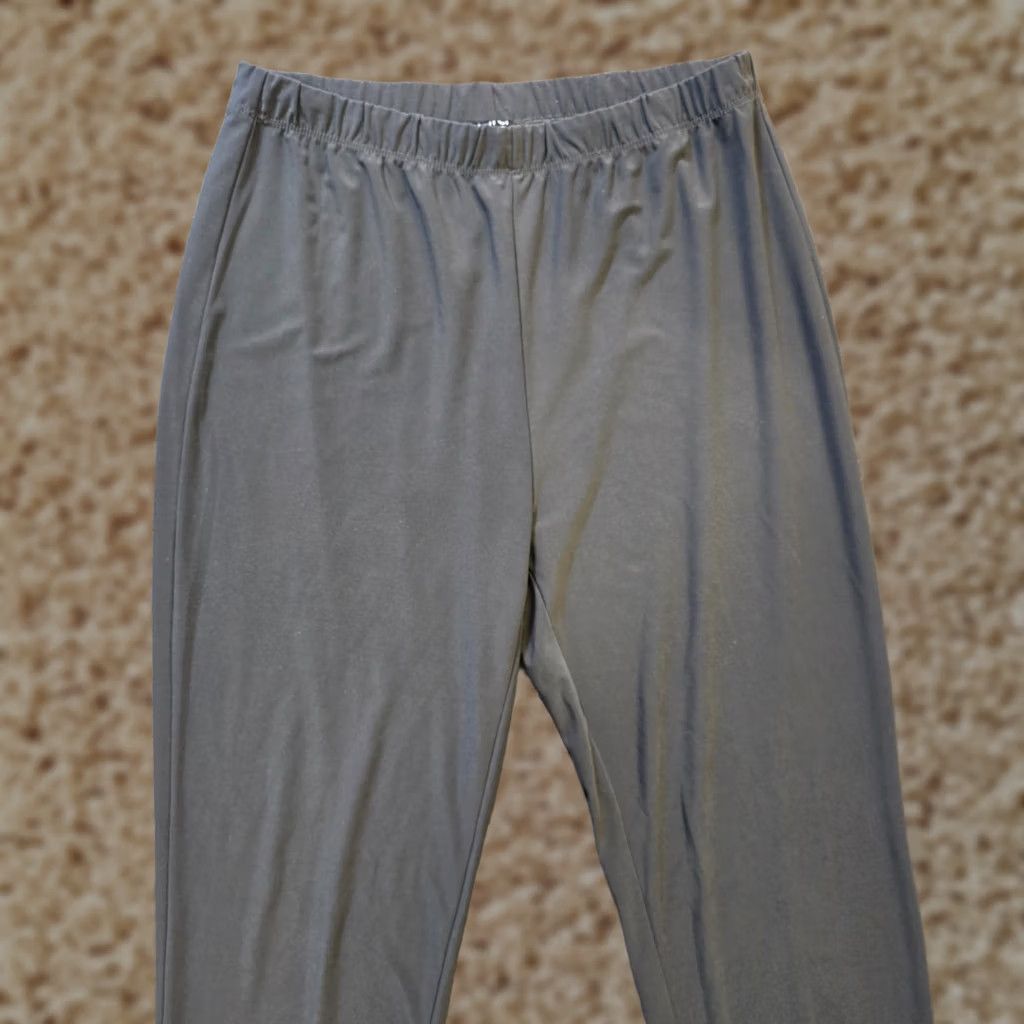 Vintage Clara Sun Woo Pants Womens Medium Gray Stretchy Slinky Pull On Casual Basic Size 28" / US 6 / IT 42 - 1 Thumbnail