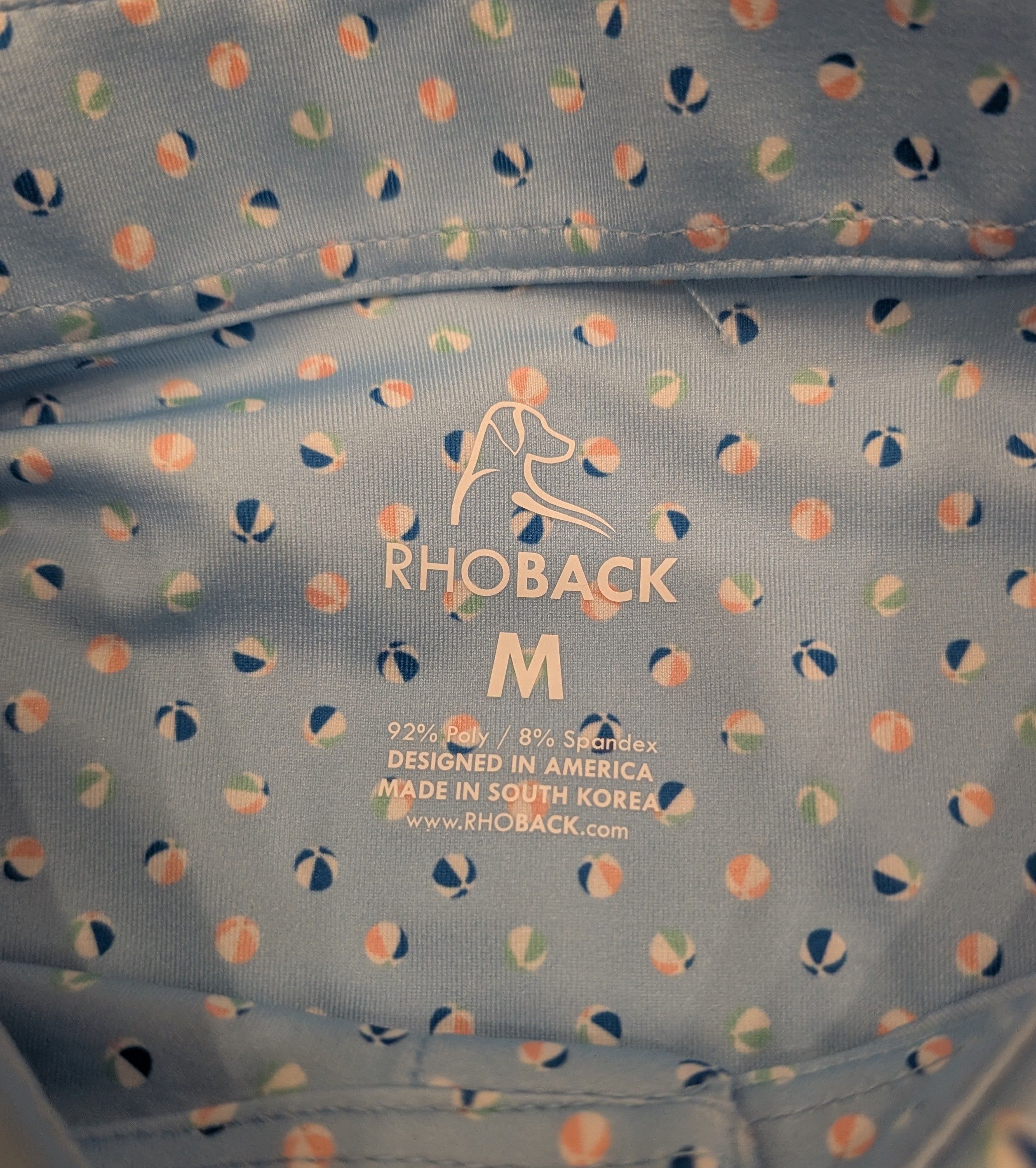 Other Rhoback Beach Ball Print Polo Light Blue Made in South Korea Size US M / EU 48-50 / 2 - 3 Thumbnail