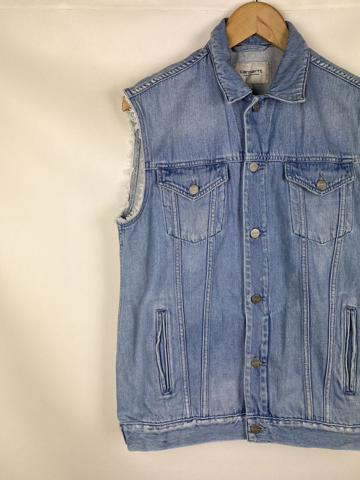 Carhartt Carhartt WIP W’ Trucker Denim Vest Jacket size S Size S / US 4 / IT 40 - 2 Thumbnail