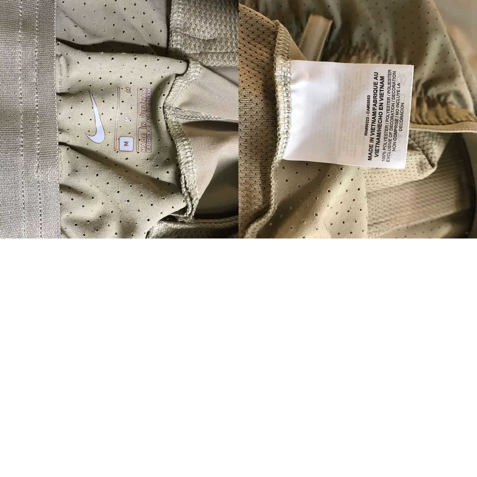 Nike Nike Men's Medium Beige Elastic Button Waist Stretch On Field Pants Size US 31 - 8 Thumbnail