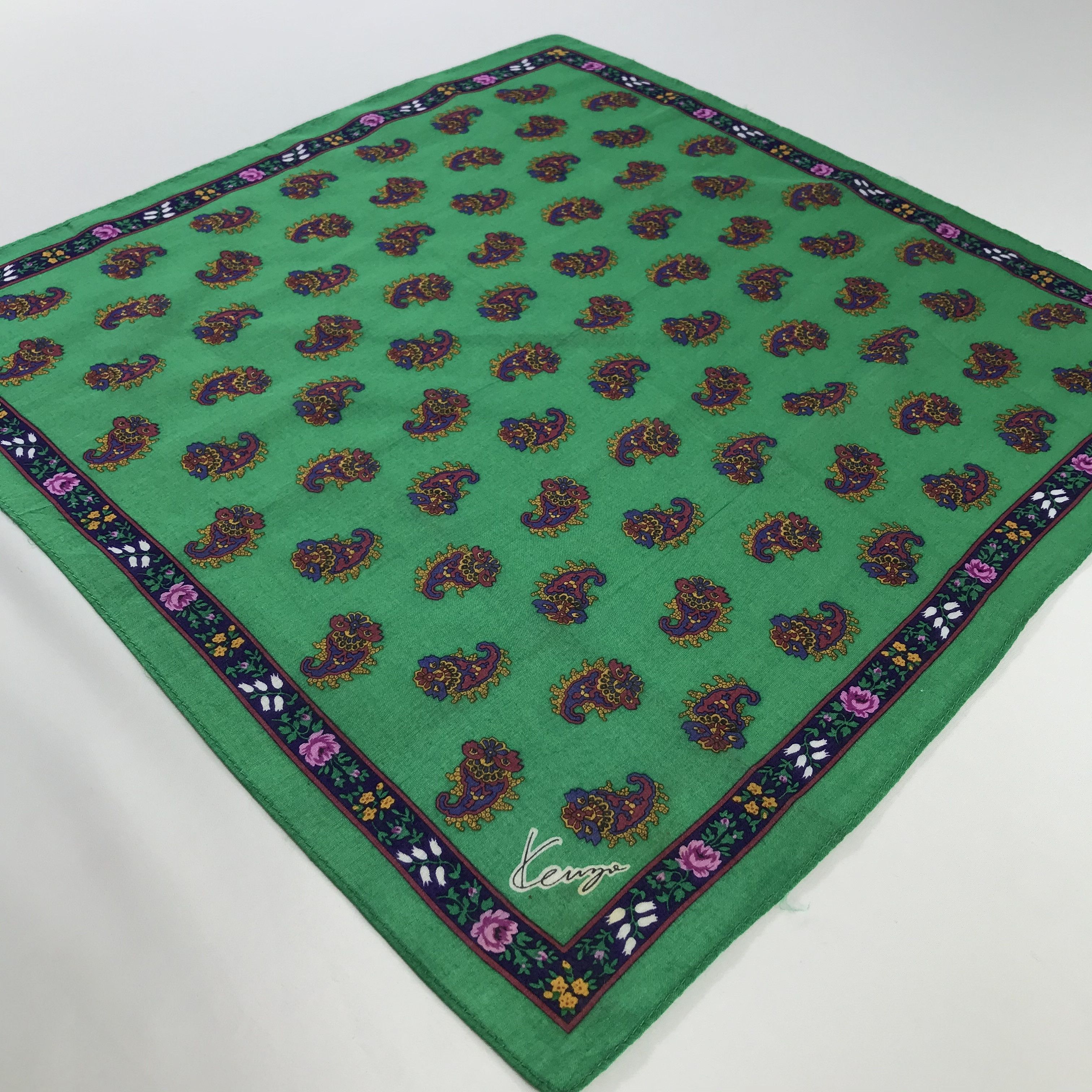 Kenzo × Vintage Kenzo Bandana / Handkerchief / Neckerchief - S810 Size ONE SIZE - 2 Thumbnail