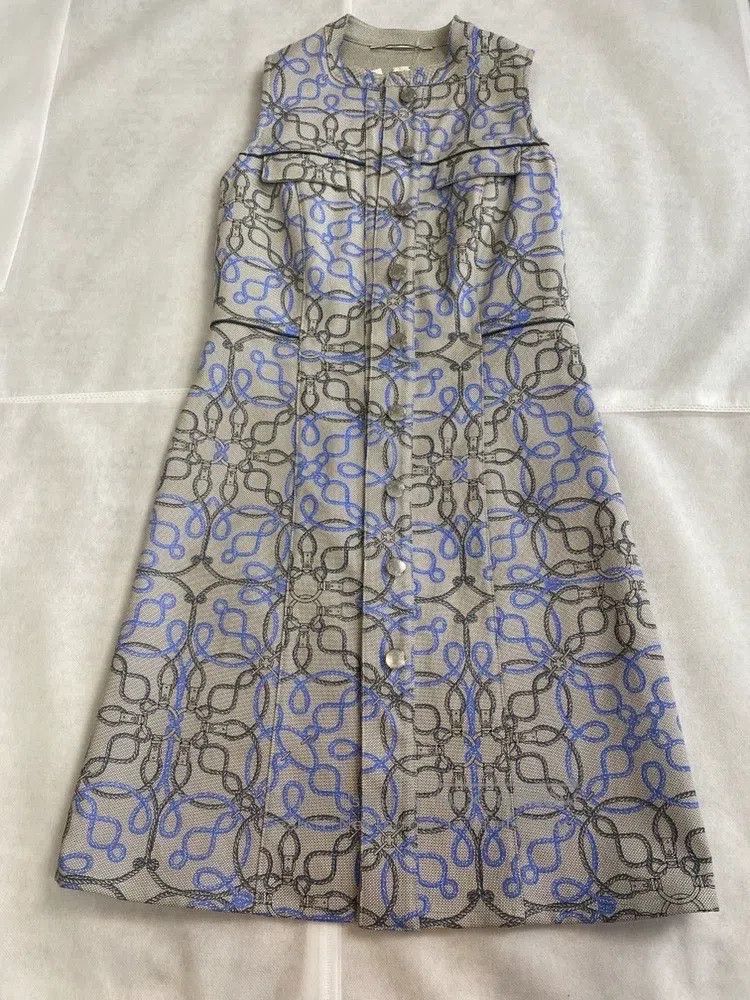 Hermes Hermes Sleeveless Denim Print Dress Size XS / US 0-2 / IT 36-38 - 1 Thumbnail