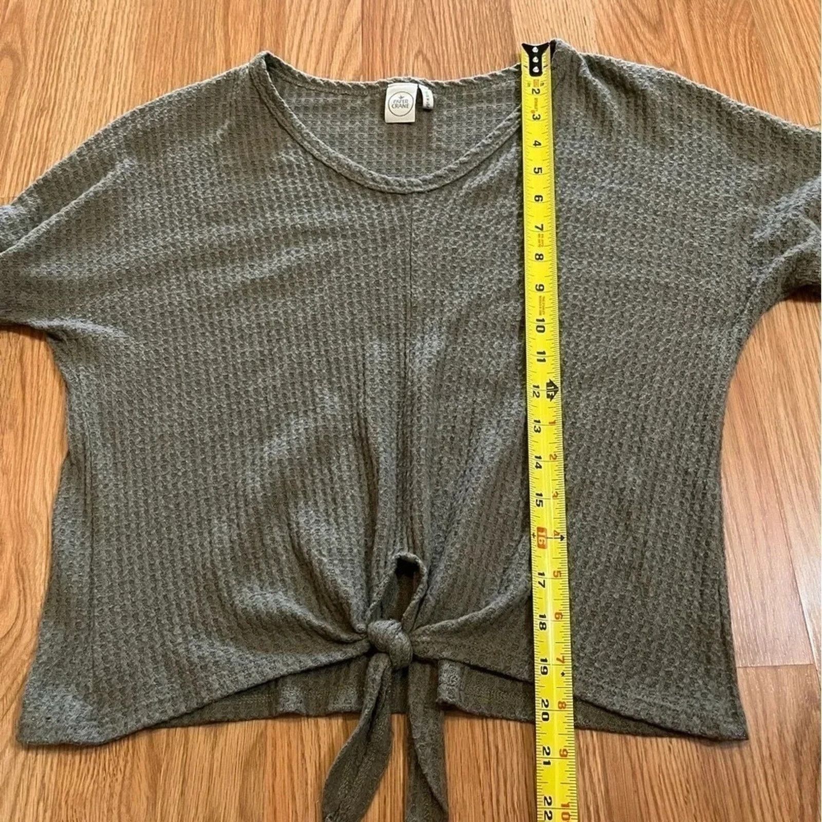 Other Paper Crane Top Womens Small Long Sleeve Waffle Knit Shirt Size S / US 4 / IT 40 - 7 Thumbnail