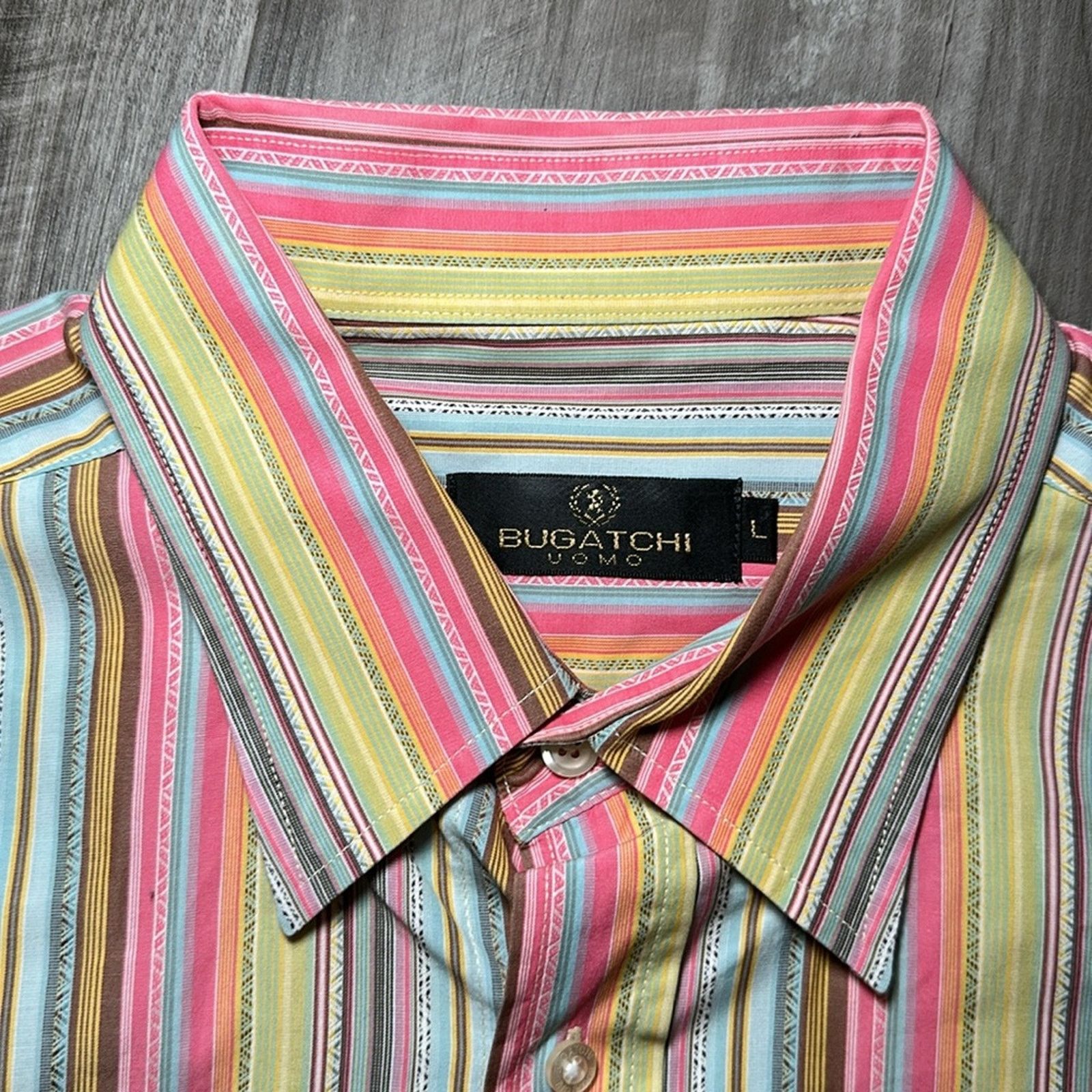 BUGATCHI Bugatchi Uomo Striped Long Sleeve Button Down - Large Size US L / EU 52-54 / 3 - 6 Thumbnail