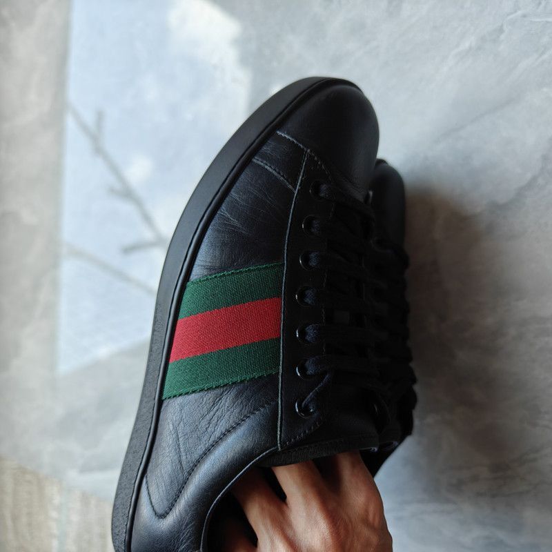 Gucci Gucci Ace Striped Low-Top Sneakers for Men - Size US 9.5 / EU 42-43 - 5 Thumbnail