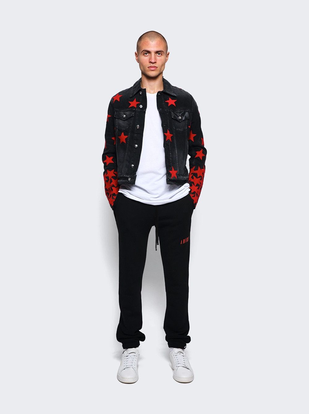 Amiri o1mle0925 Core Logo Sweatpants & Joggers in Black/Red Size US 34 / EU 50 - 2 Thumbnail