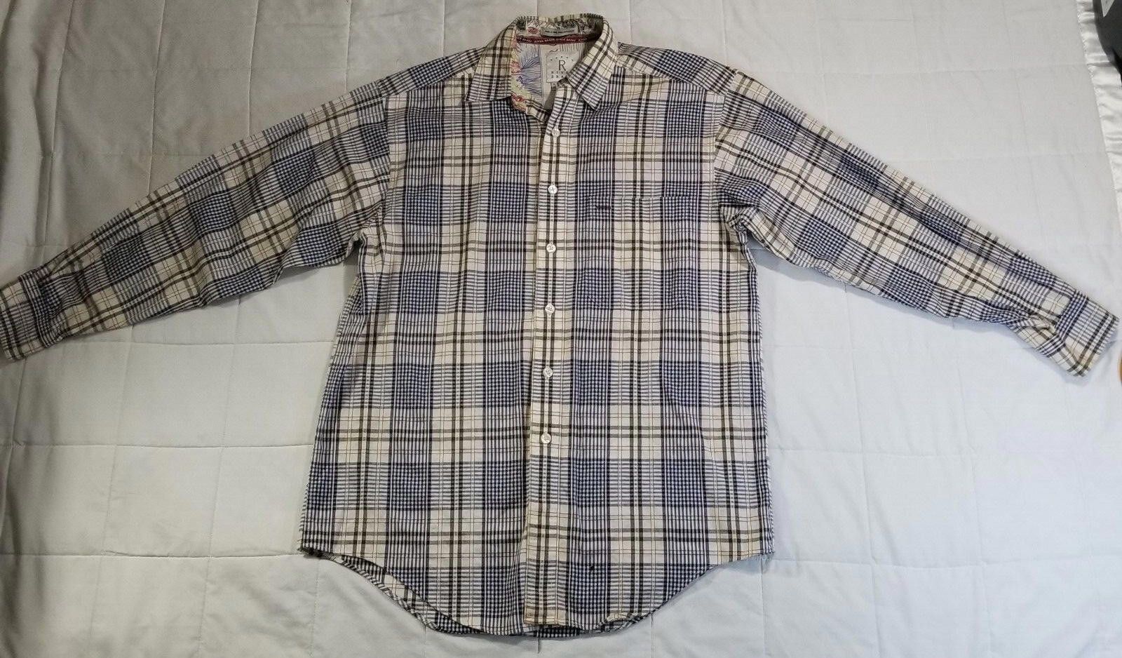 Arrow Arrow River Brand Cream and Blue Plaid Medium Size US M / EU 48-50 / 2 - 1 Thumbnail