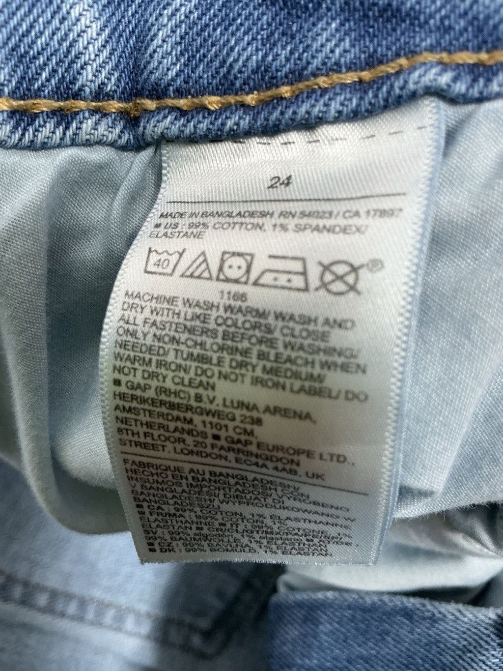 Old Navy Womans Old Navy Wide Leg Blue Jeans 24 0114/T-3 Size 42" / US 20 - 4 Thumbnail
