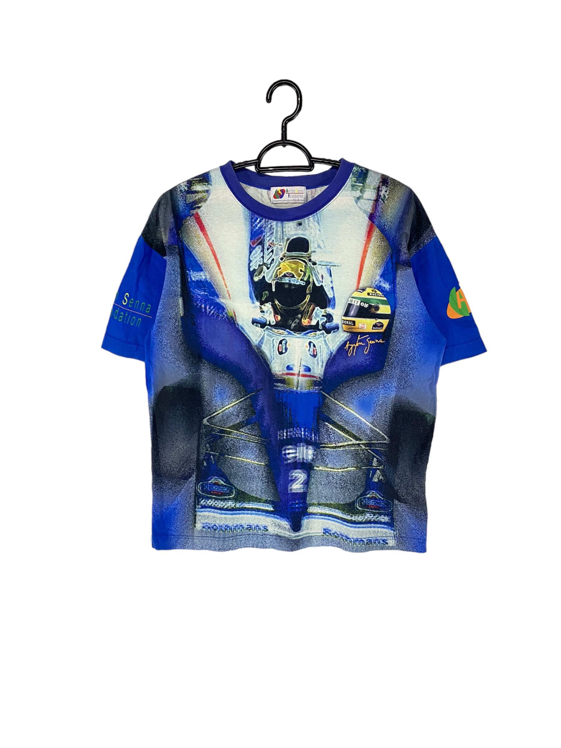 Formula 1 × Vintage 90s Ayrton Senna Rothmans F1 allover print shirt Size US M / EU 48-50 / 2 - 1 Thumbnail