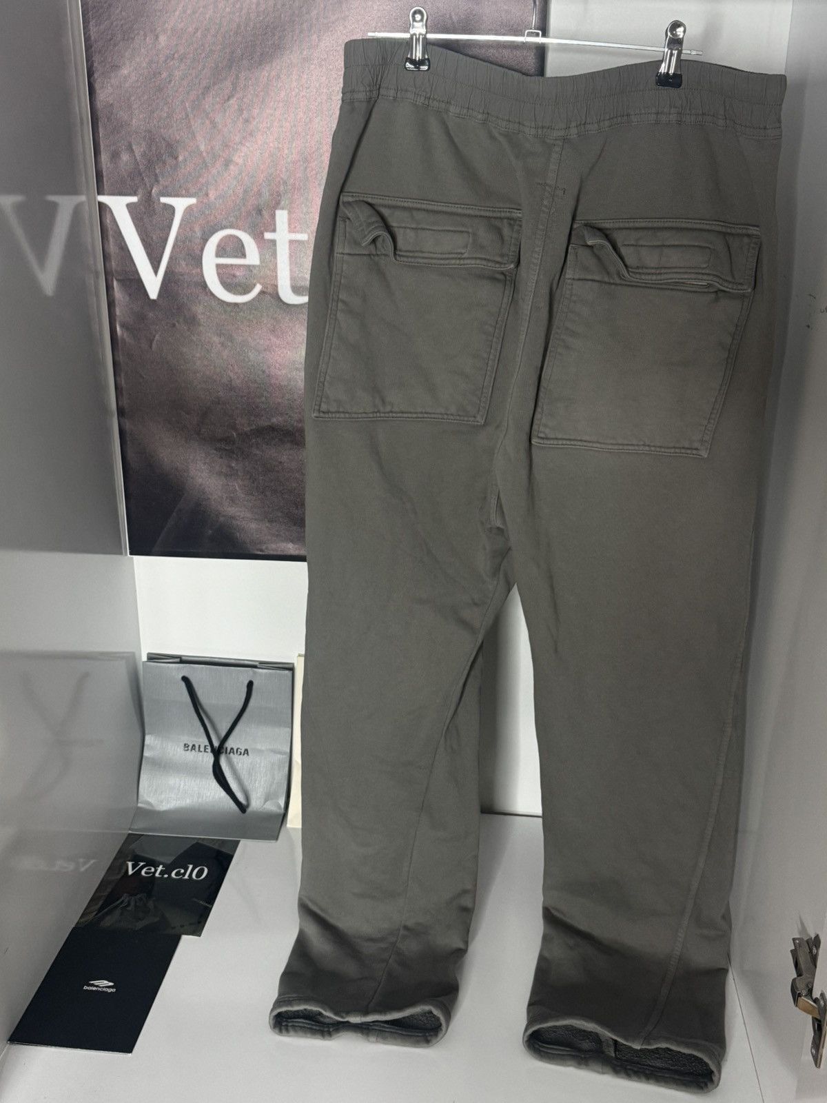 Rick Owens Drkshdw ✅ Rick Owens Drkshdw Mastadon FW17 Sweatpants Grey Beige Size US 32 / EU 48 - 3 Thumbnail