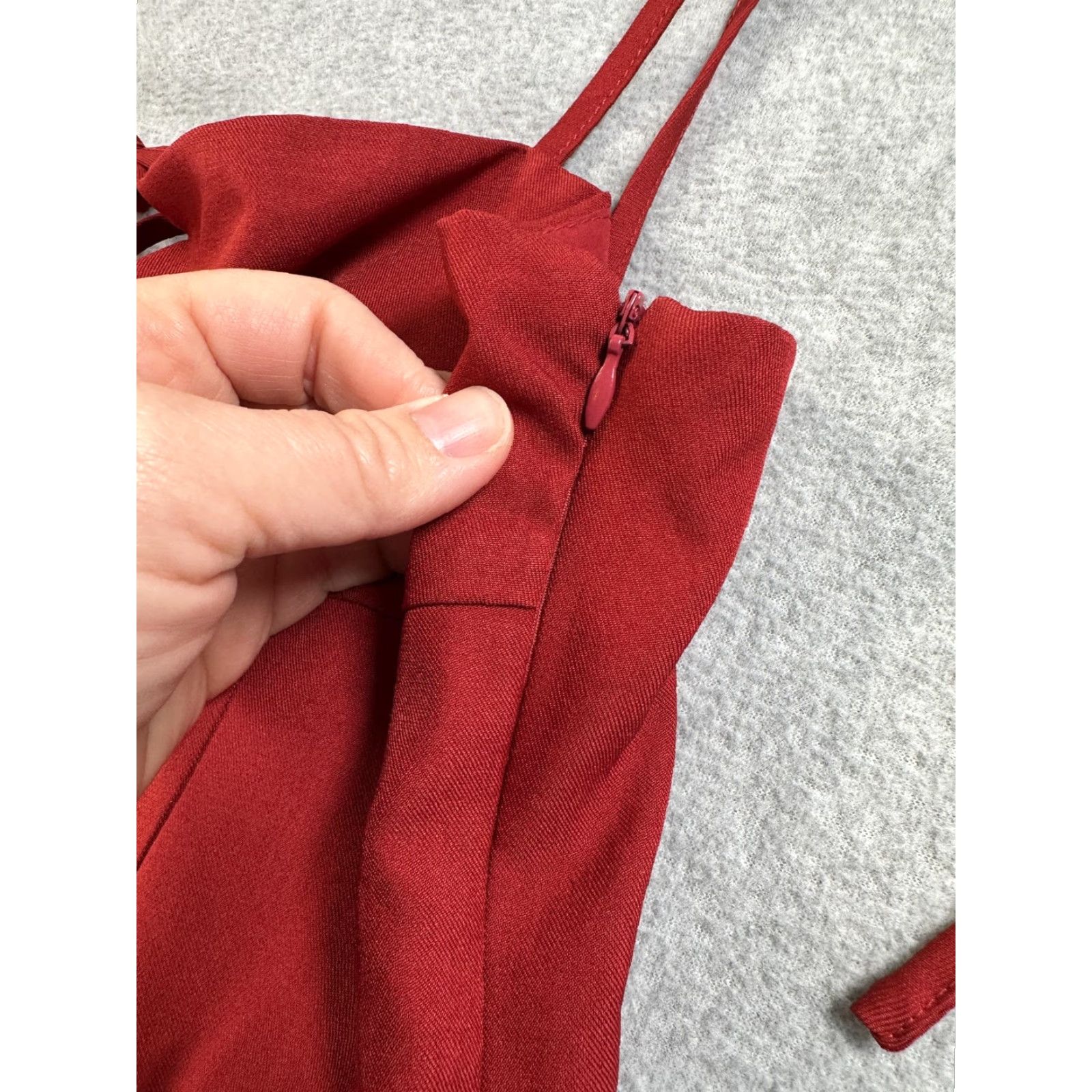 Vintage Beverly and Beck Dress Juniors M Red Mini Fit & Flare Sleeveless Lace Up Sweetheart Neckline Party/Cocktail Casual Size M / US 6-8 / IT 42-44 - 3 Thumbnail