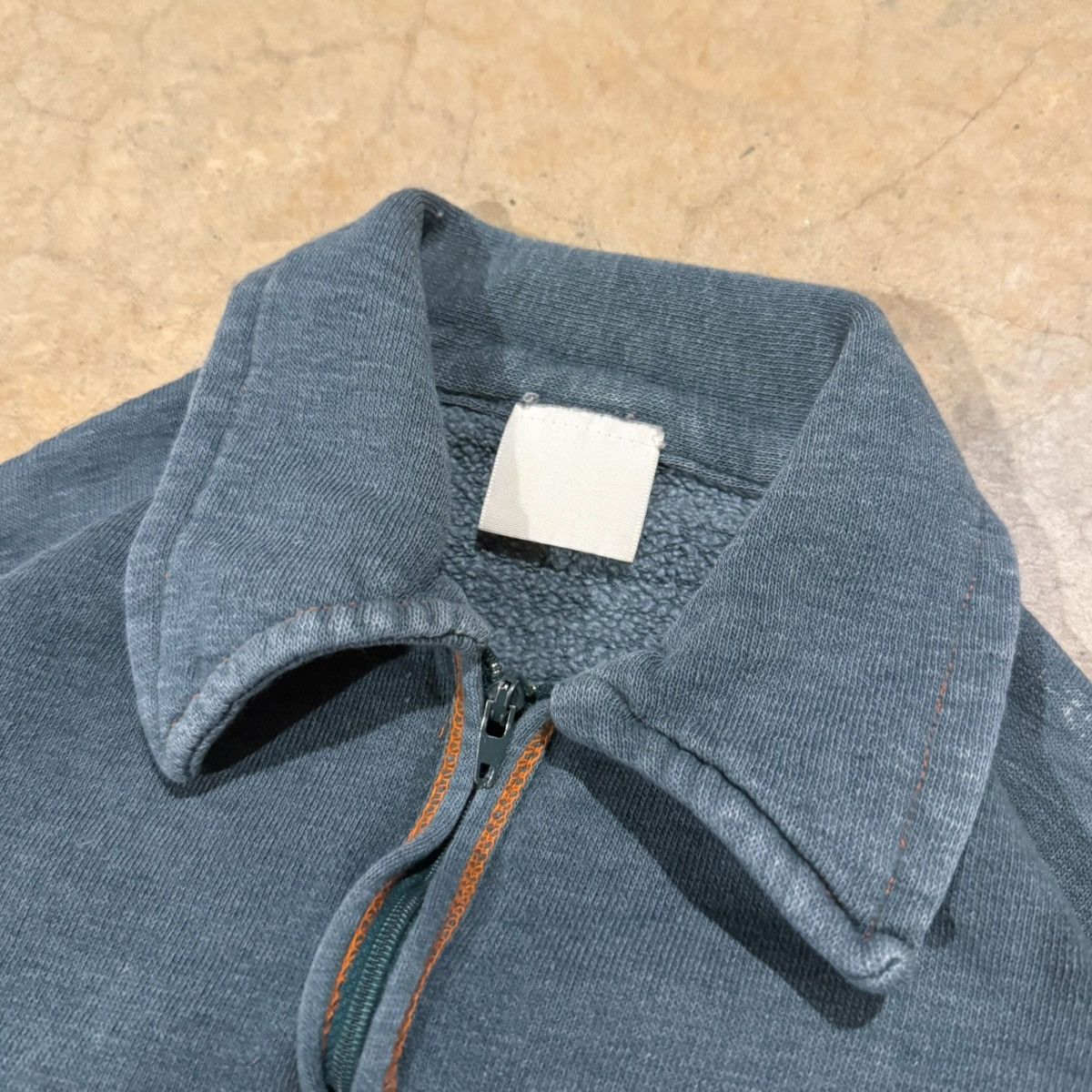 Vintage Vtg 1970s Faded Distressed Quarter Zip Sweatshirt ERD Grunge Size US S / EU 44-46 / 1 - 4 Thumbnail