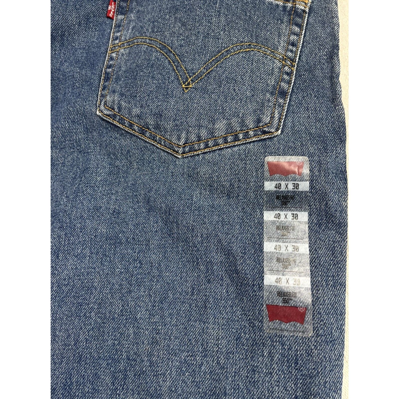 Levi's LEVI'S VINTAGE 550 Relaxed Fit Jeans Straight Leg Adult 40x30 Blue Denim Size US 40 / EU 56 - 6 Thumbnail