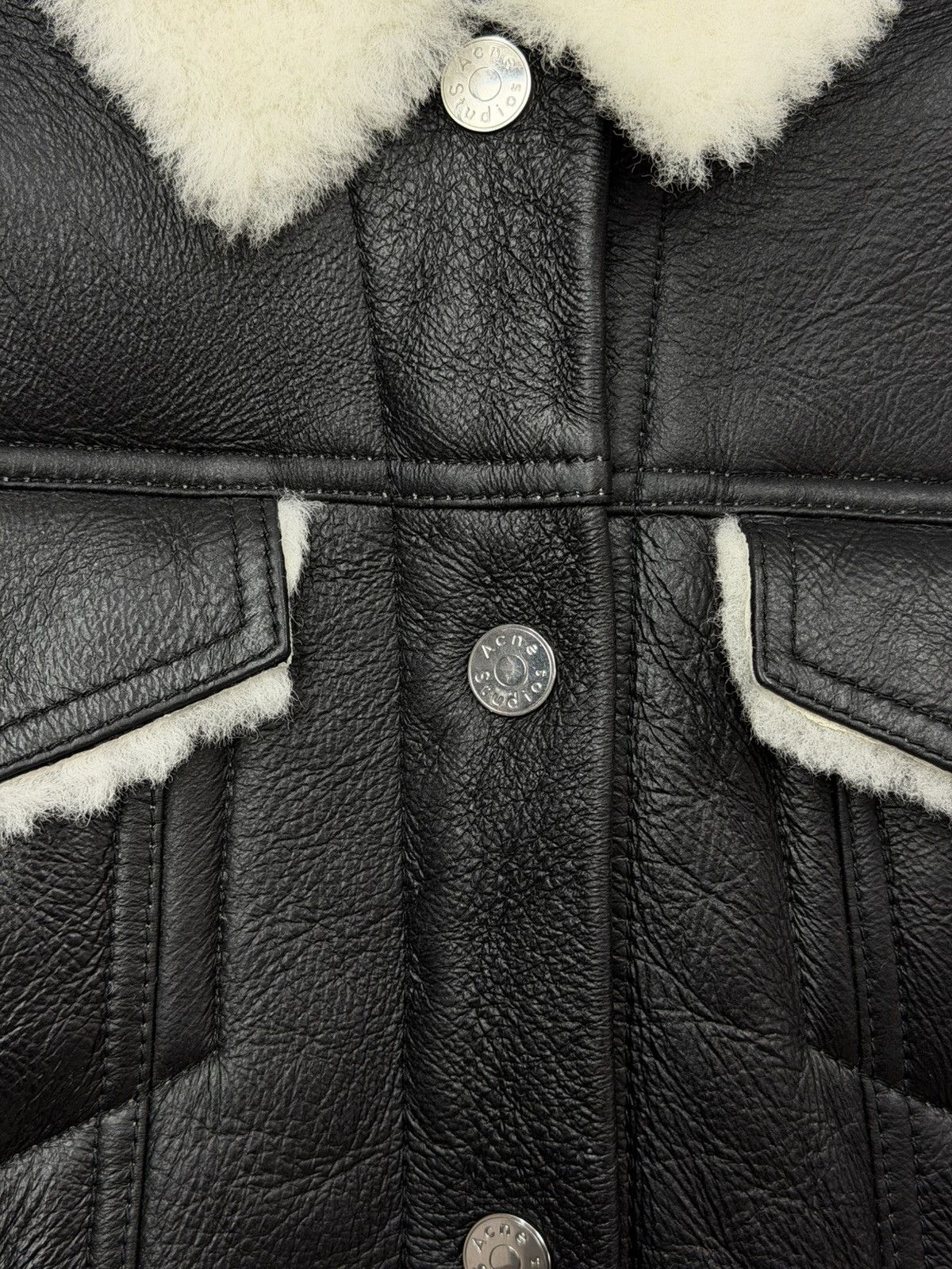 If Six Was Nine Acne Studios Shearling Lamb Leather Coat Jacket Size S / US 4 / IT 40 - 12 Thumbnail