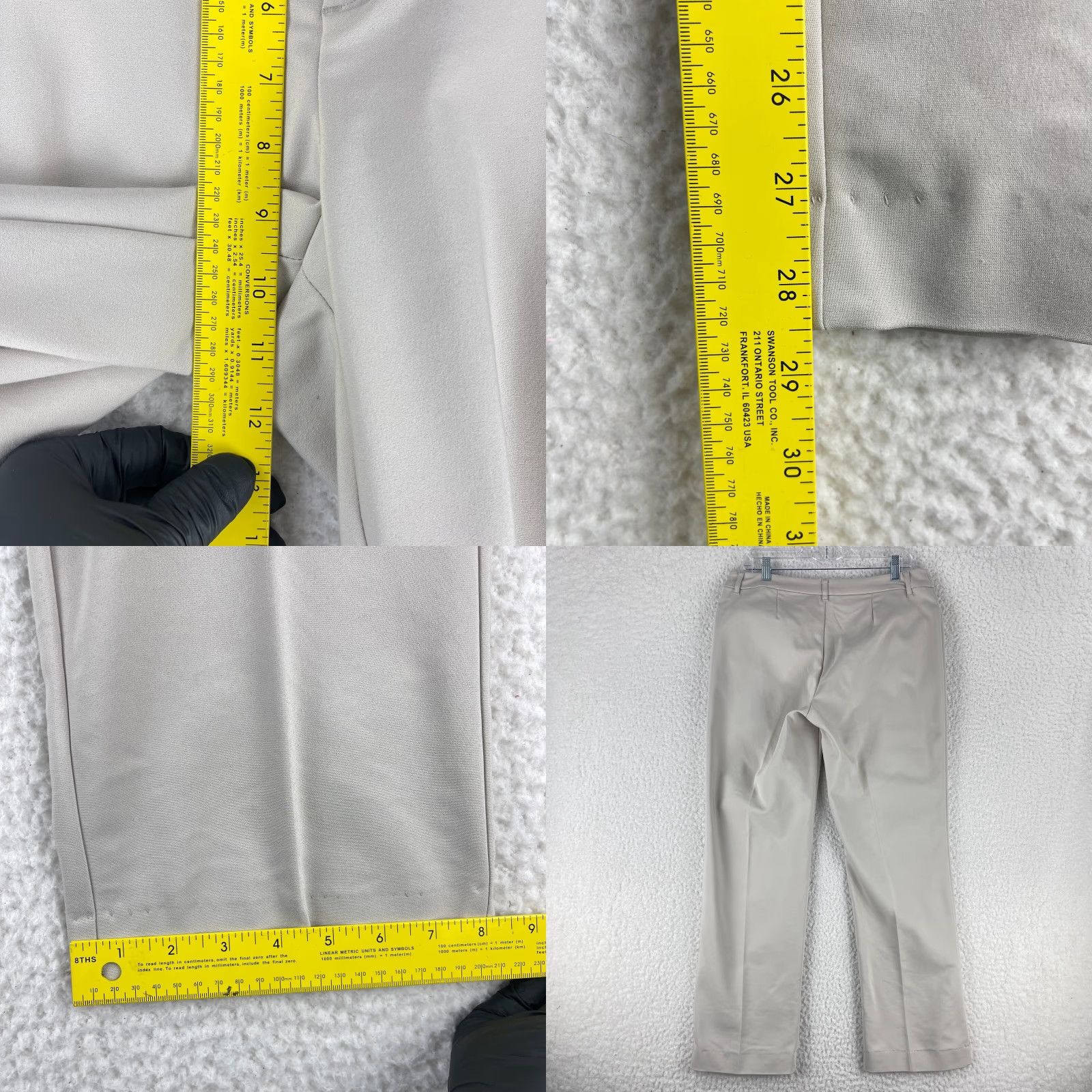 Vintage Christopher & Banks Ivory Straight Leg Dress Pants Womens Size 10 Mid-Rise Regular Fit Pants Topline: City, Preppy Size 32" / US 10 / IT 46 - 8 Thumbnail