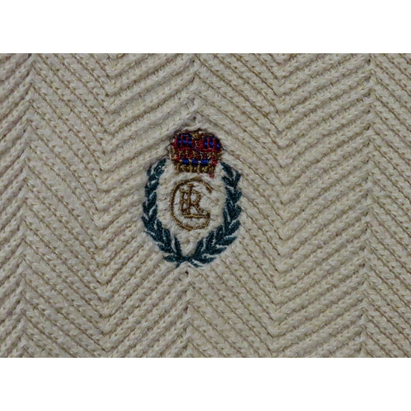 Chaps VINTAGE Chaps Ralph Lauren Sweater Men XL Beige Crew Neck Open-Knit Crest Logo 90s Pullover Y2k Size US XL / EU 56 / 4 - 5 Thumbnail