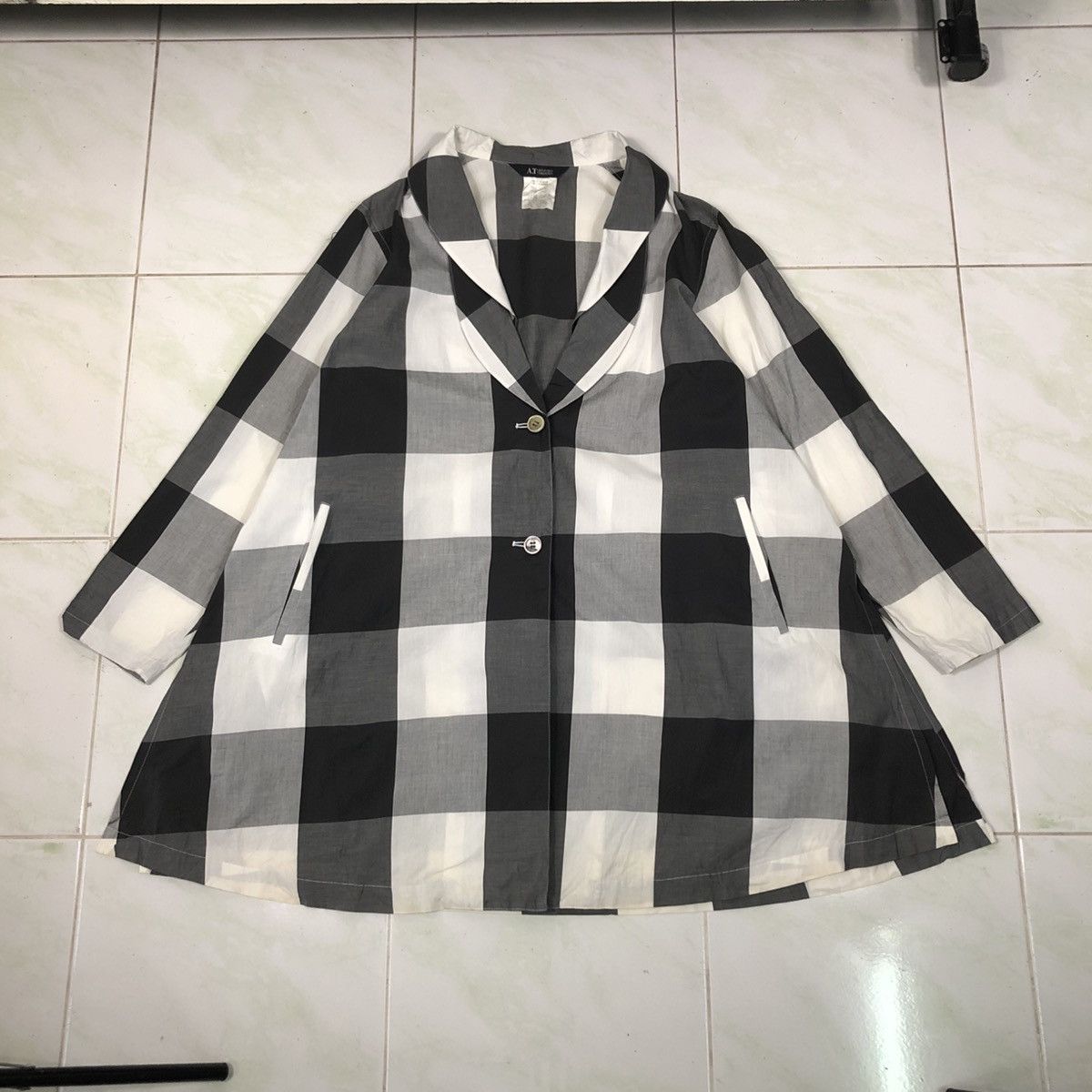 Yohji Yamamoto 📌Oversized Jacket Button Atsuro Tayama Tartan Design Size US M / EU 48-50 / 2 - 1 Thumbnail