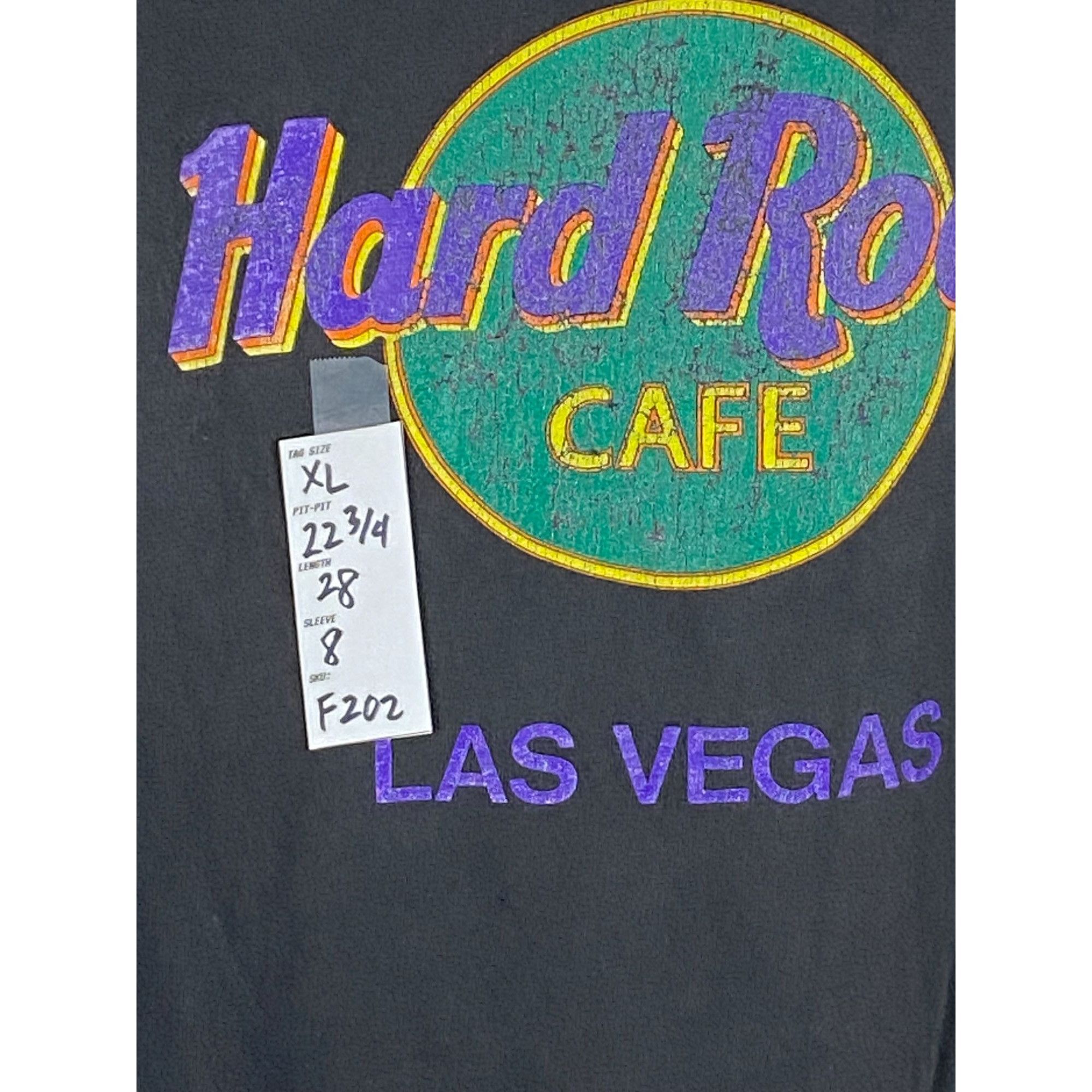 Hard Rock Cafe Vintage Hard Rock Cafe Las Vegas Logo Tee Shirt Black Size X Size US XL / EU 56 / 4 - 4 Thumbnail
