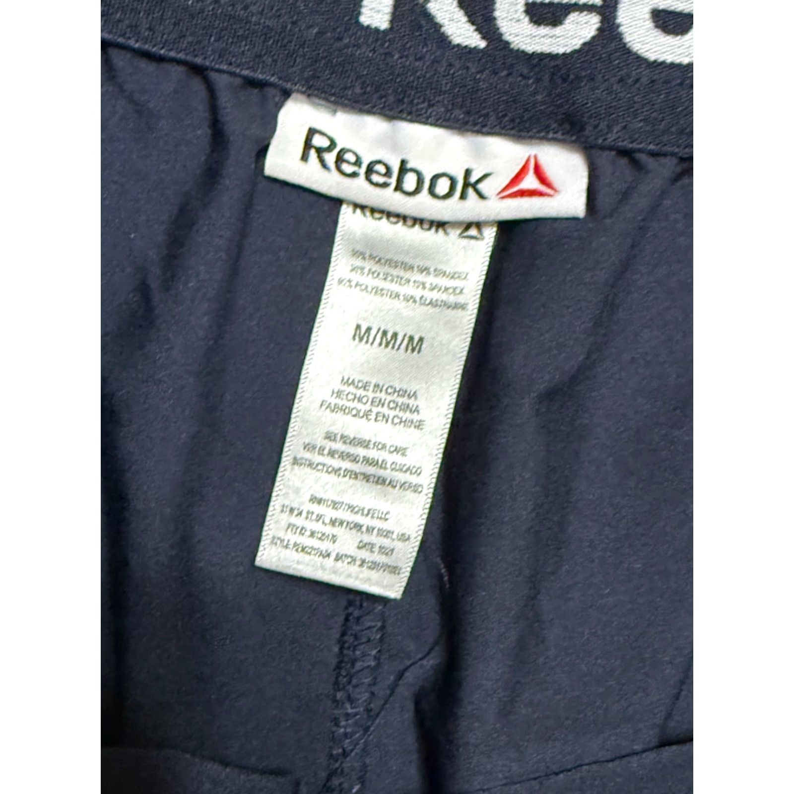 Reebok Reebok Pants Men Size Medium Blue Athletic Wear Jogger Pockets Tie Waist 40" Length Regular Fit Inseam 31" Straight Leg Sports Volume Mens Size US 31 - 5 Thumbnail