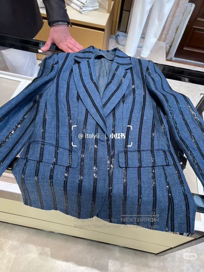 Brunello Cucinelli Brunello Cucinelli Sequin Blazer Size XS / US 0-2 / IT 36-38 - 3 Thumbnail