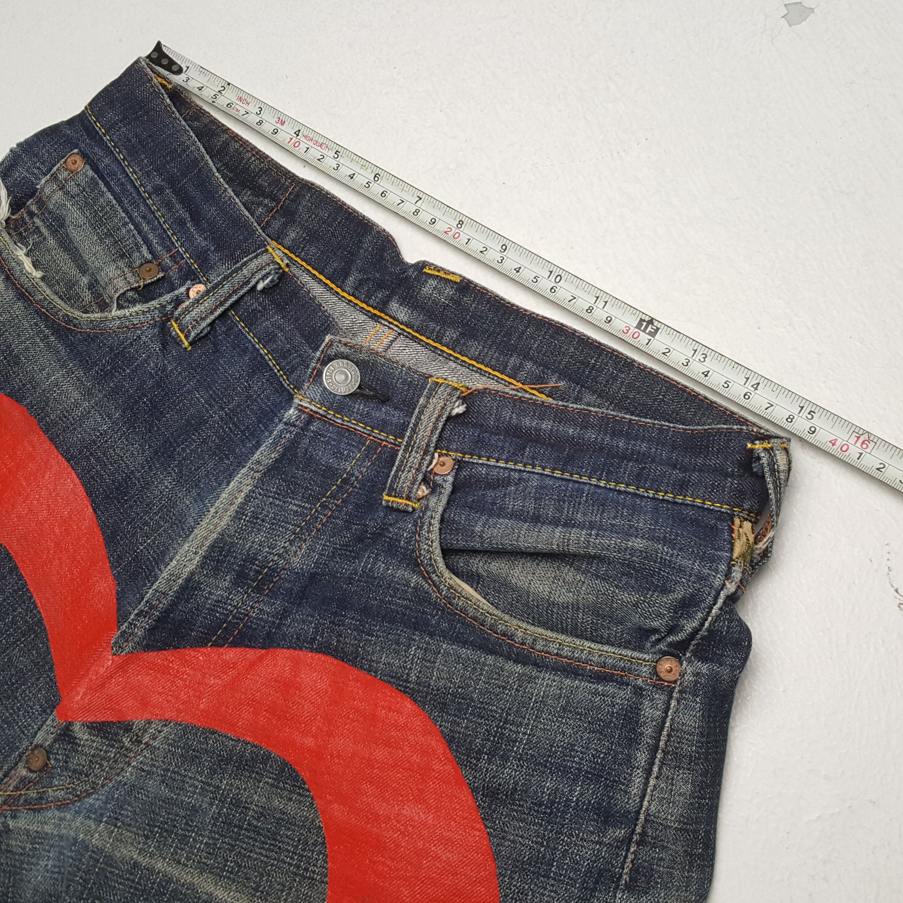 Evisu × Vintage EVISU Japanese Brand Streetwear Custom Daicock Jeans Size US 30 / EU 46 - 7 Thumbnail