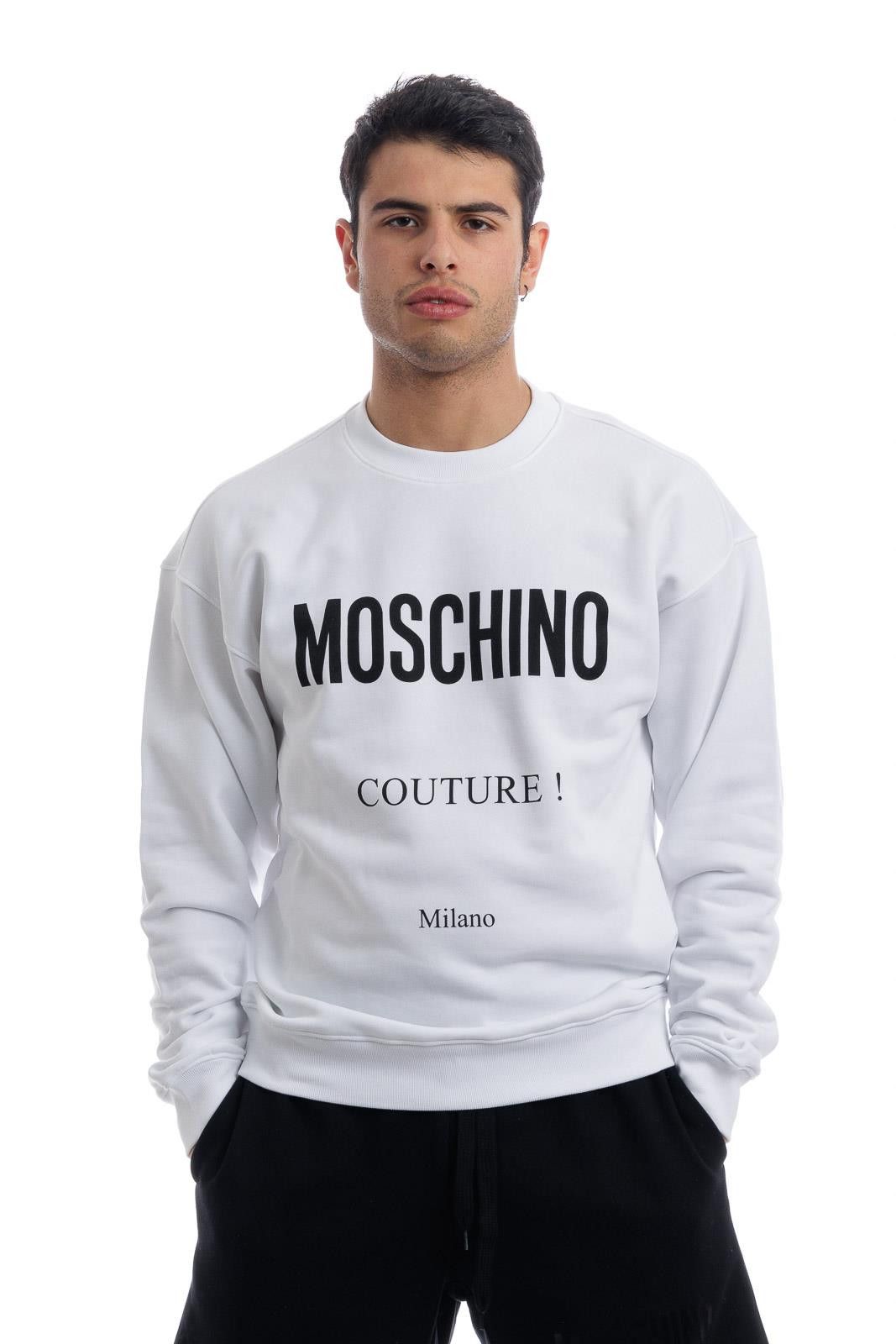 Moschino o1y0225 Logo Crewneck Sweatshirt in White Size US L / EU 52-54 / 3 - 1 Thumbnail