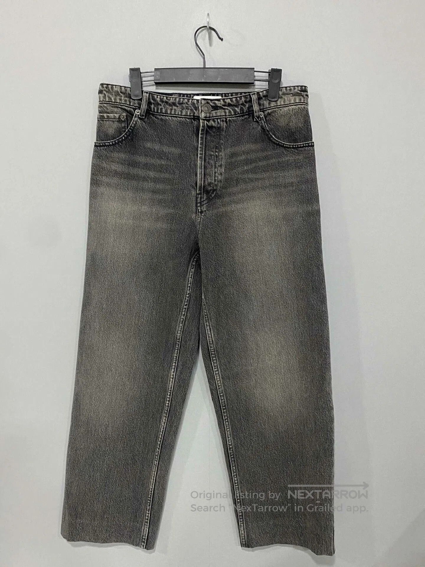 Balenciaga Balenciaga Gray Distressed Logo Jeans. Size 27" / US 4 / IT 40 - 1 Thumbnail