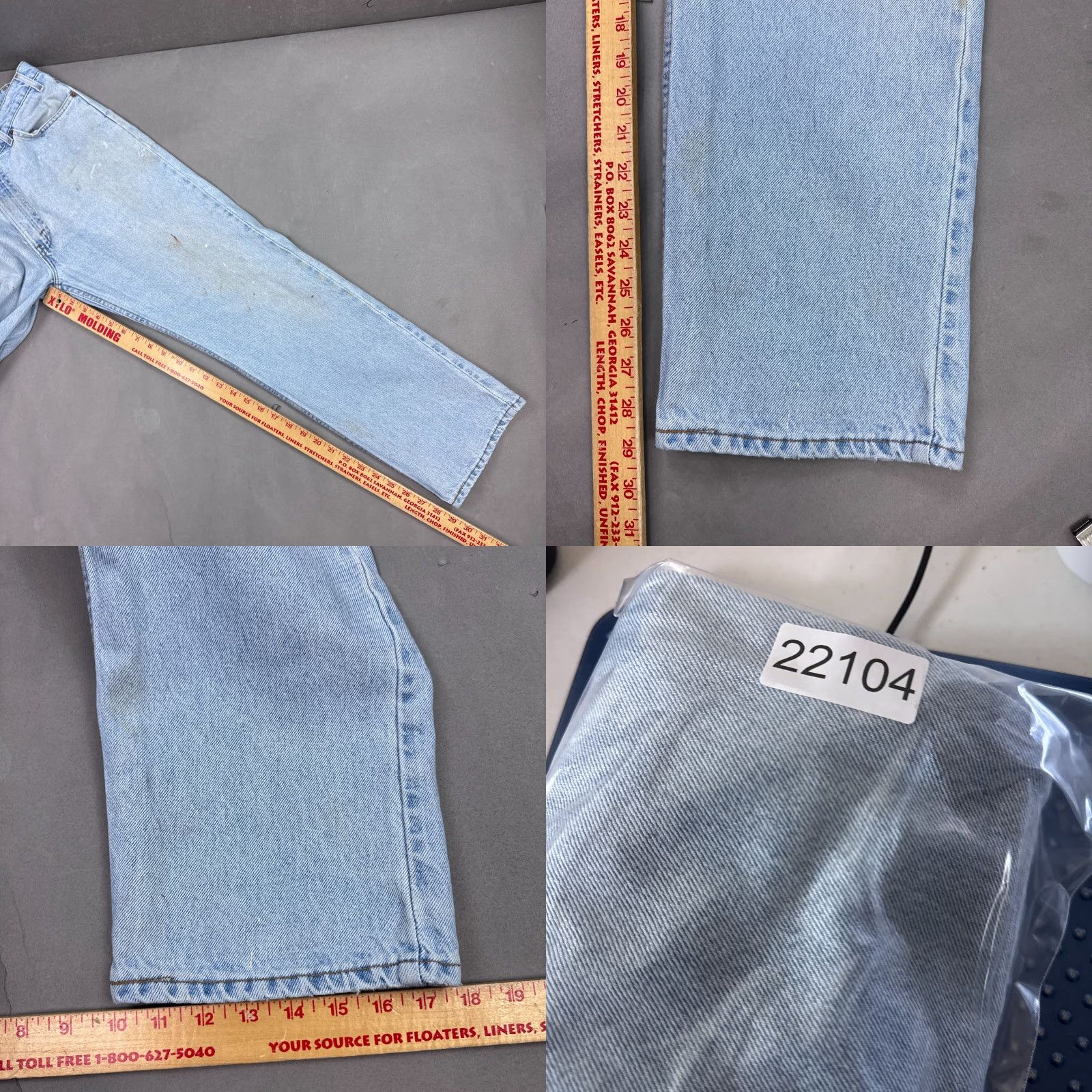 Levi's VINTAGE Levi's 505 Jeans Mens 34x29 Blue 90s Orange Tab Faded Distressed Regular 5-Pocket Denim Cotton Straight Beltless? No Size US 36 / EU 52 - 10 Thumbnail